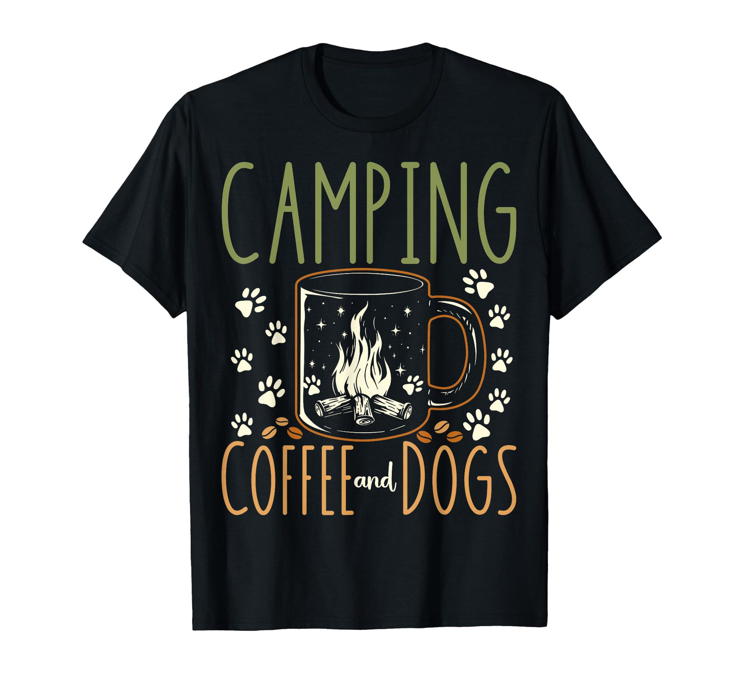 Camping Coffee And Dogs T-Shirt