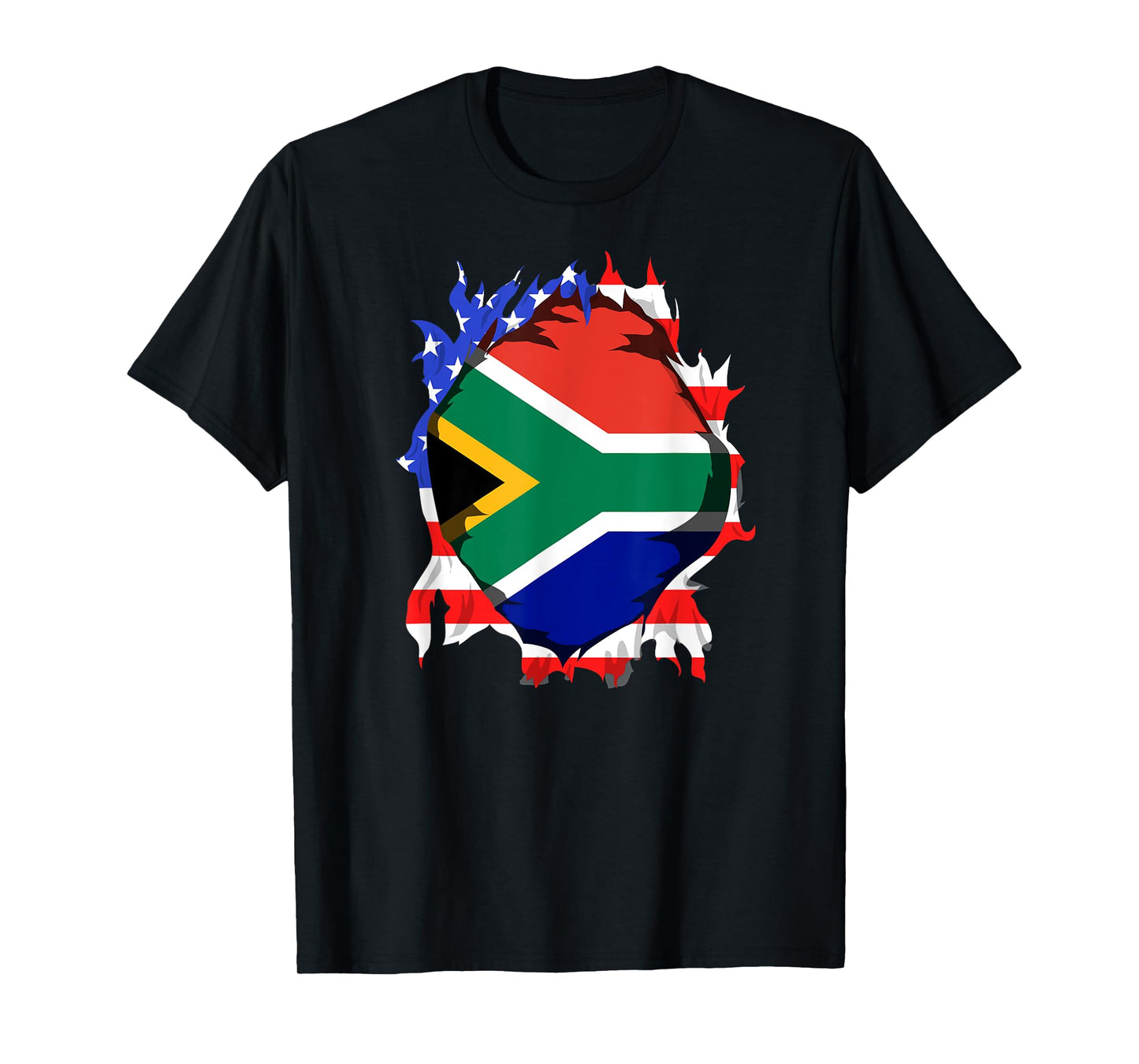 South Africa American Flag USA South African Roots Gifts T-Shirt for Women Kids Men