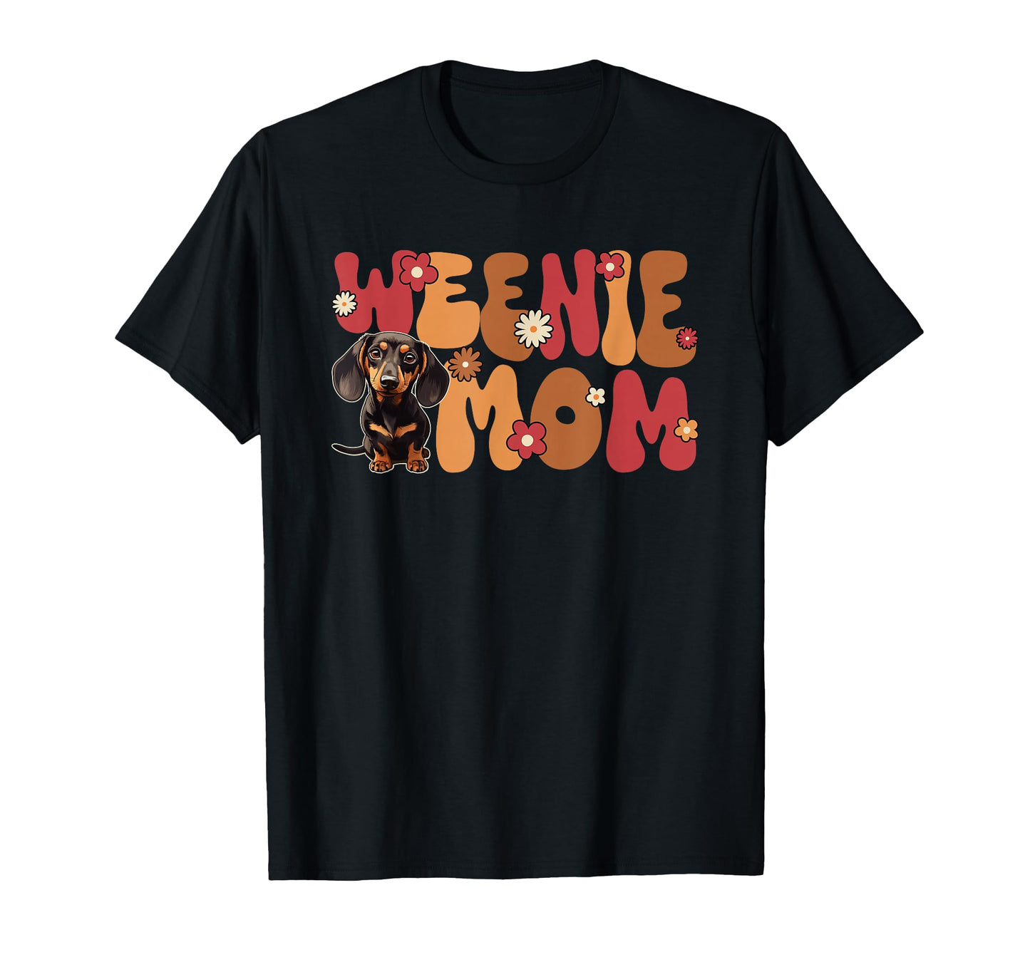 Dachshund Groovy World's Best Weenie Mom T-Shirt