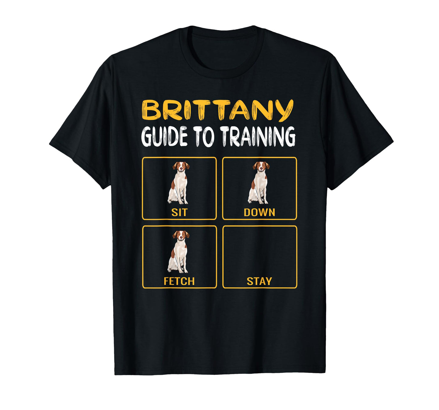 Funny Brittany Guide to Training Dog Trainer Obedience T-Shirt Small