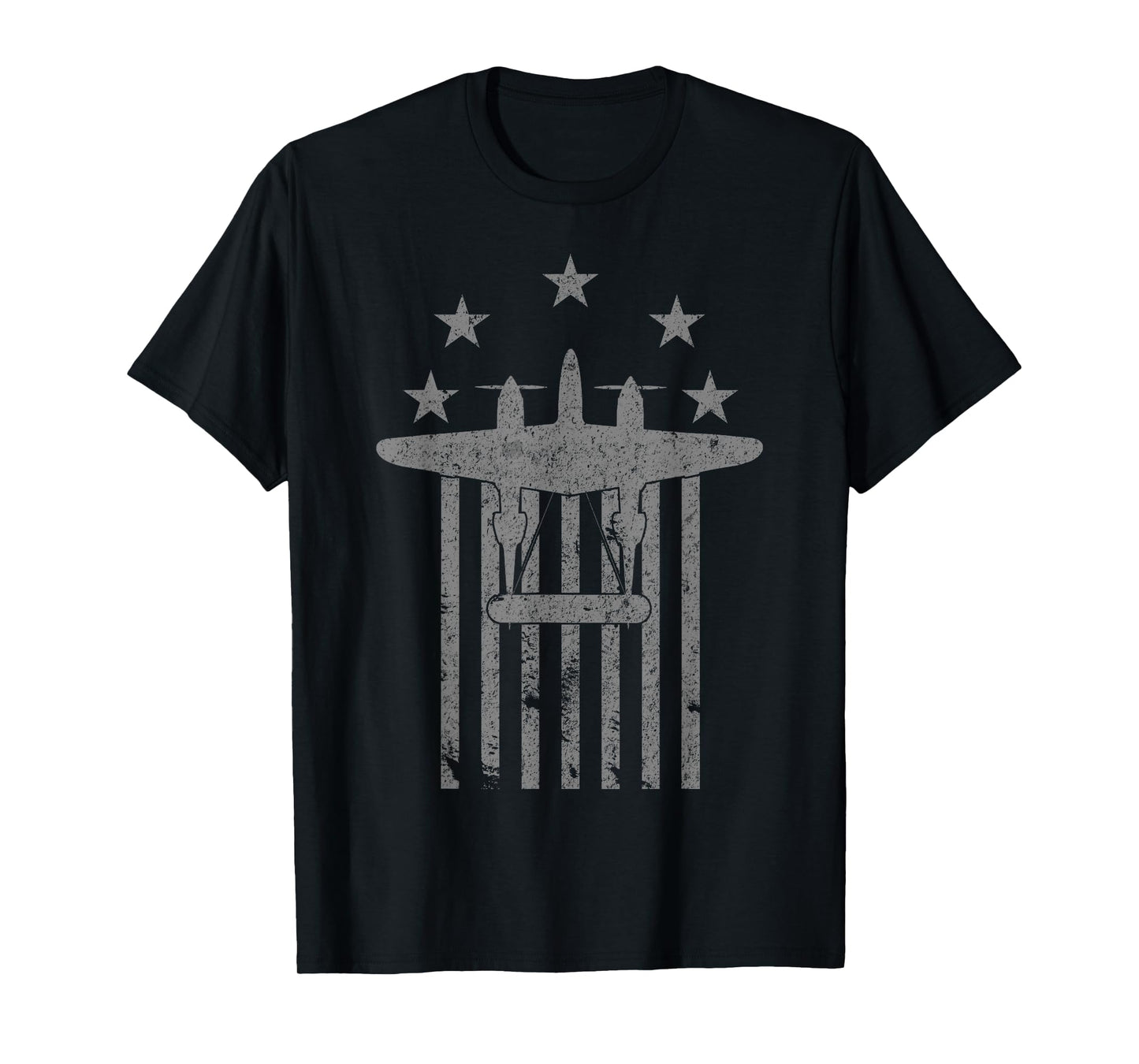 P-38 Lightning "Stars & Bars Series" WWII Airplane T-Shirt T-Shirt
