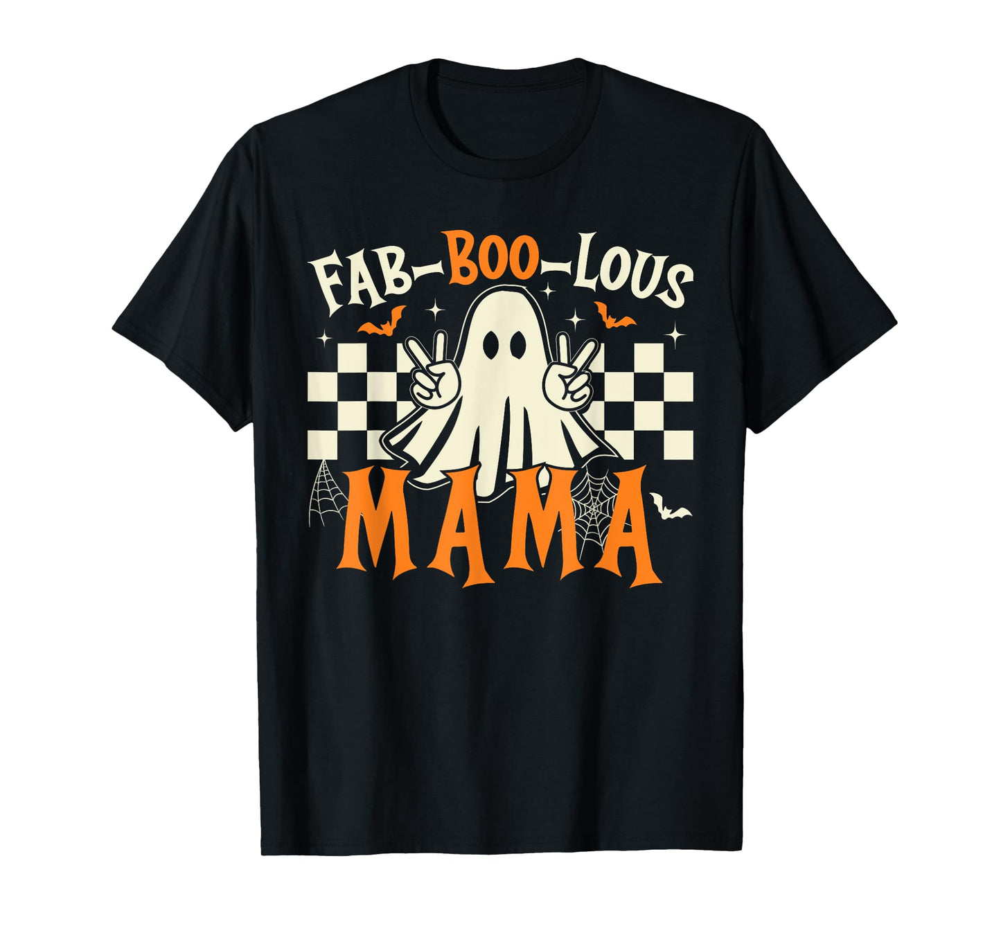 Fab Boo Lous Mama Retro Ghost Spooky Mama Halloween Costume T-Shirt