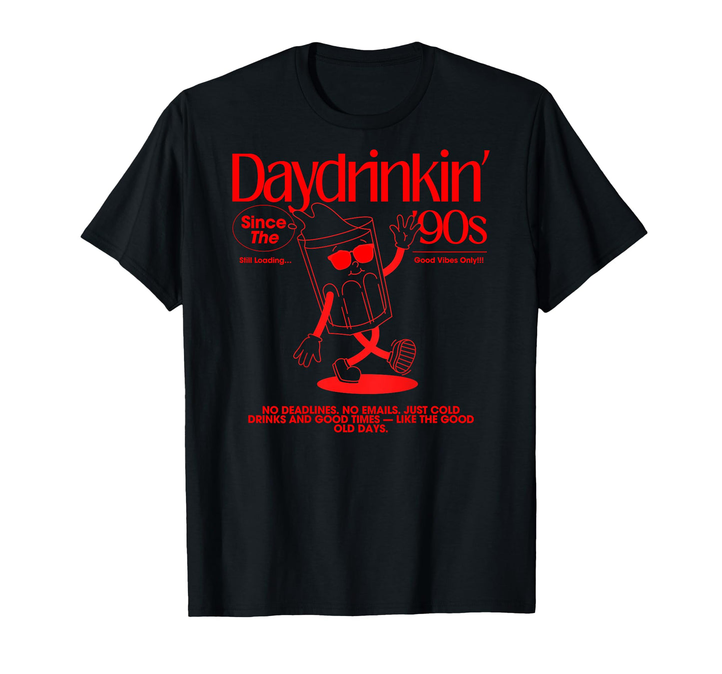 Daydrinkin' Since 90's | Retro Daydrinking Malle Backprint T-Shirt