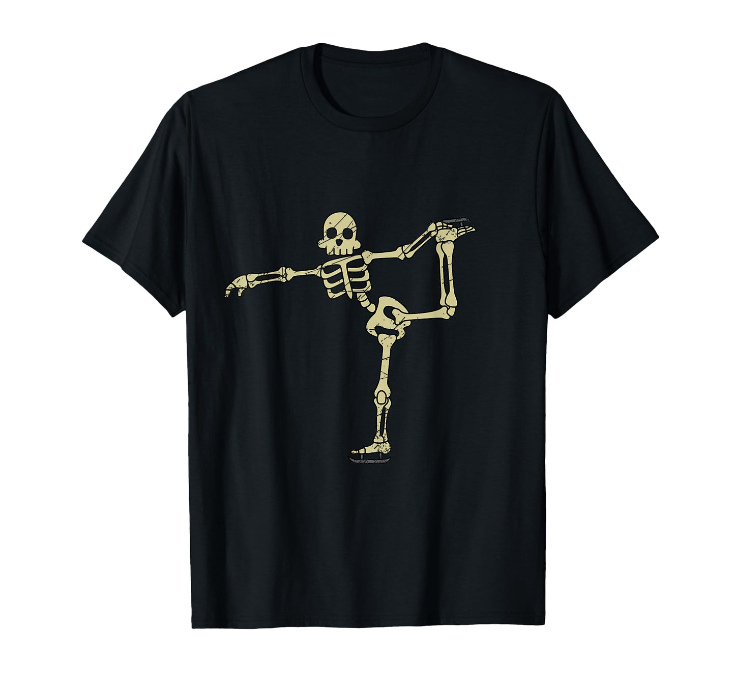 Funny Skeleton Ice Skates Skeleton Halloween Costume T-Shirt