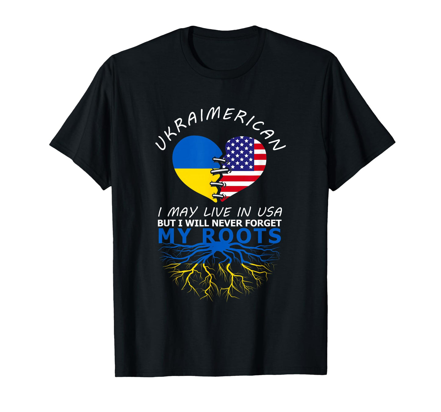 Ukraine USA Proud Of Both Countries Ukraimerican T-Shirt