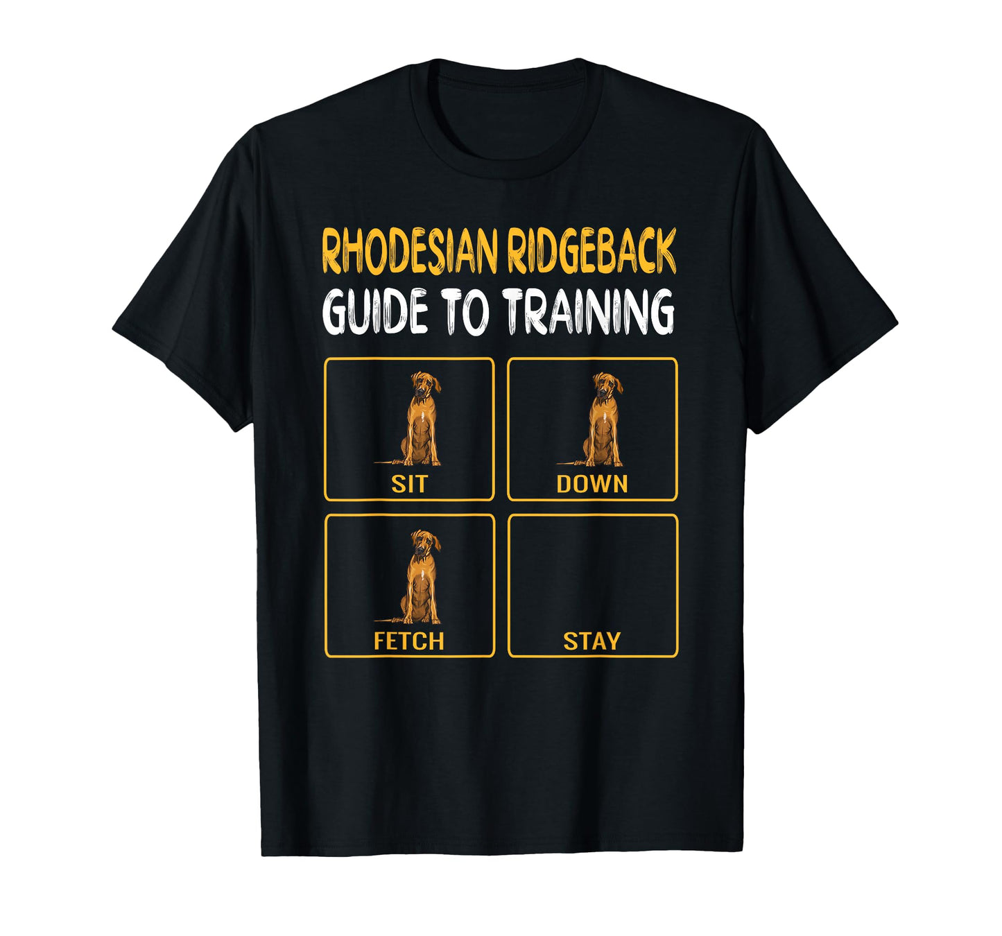 Funny Rhodesian Ridgeback Guide to Training Dog Obedience T-Shirt