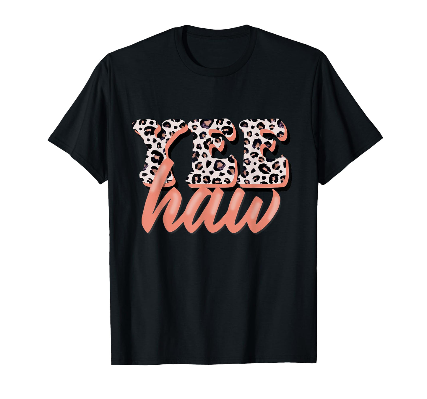 Yee Haw Howdy Rodeo Country Leopard Yeehaw Southern Cowgirl T-Shirt