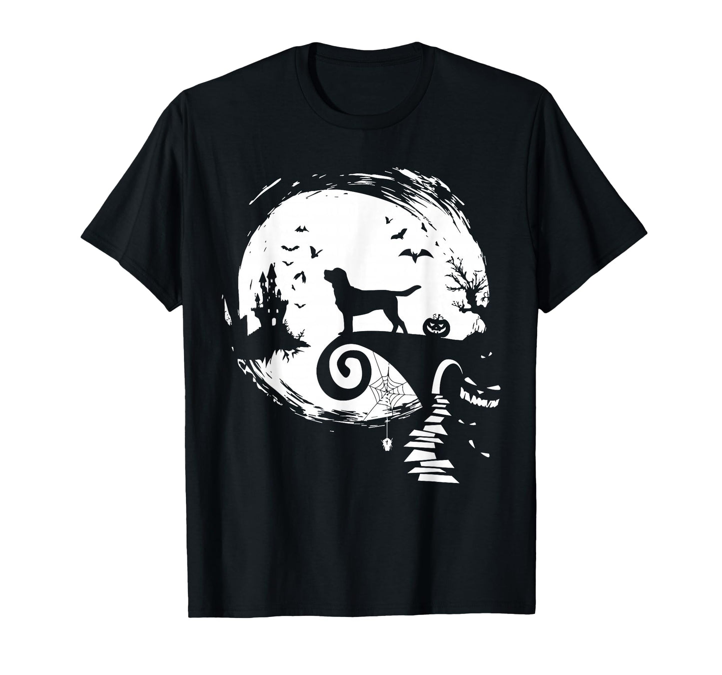 Labrador Retriever And Moon Halloween Costume Dog Lover T-Shirt