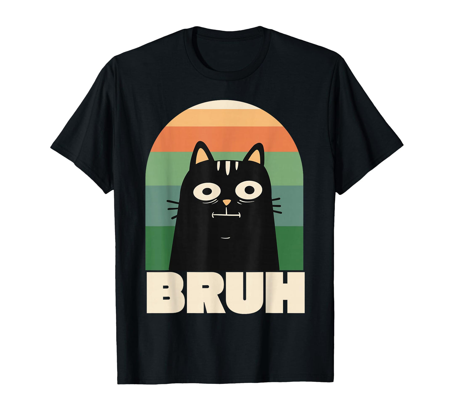 Retro Cat Bruh Meme, Sarcastic Pet Humor T-Shirt