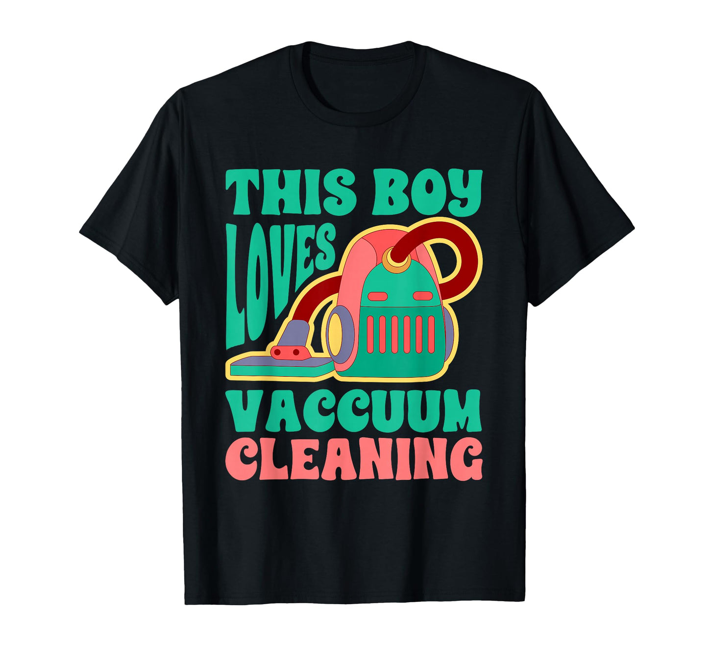 This Boy Loves Vacuum Cleaning Design T-Shirt