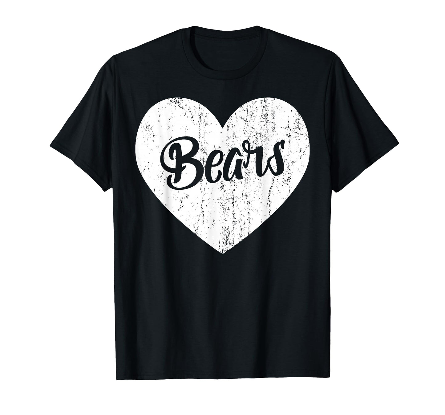 Bears School Sports Fan Team Spirit Mascot Cute Heart Gift T-Shirt