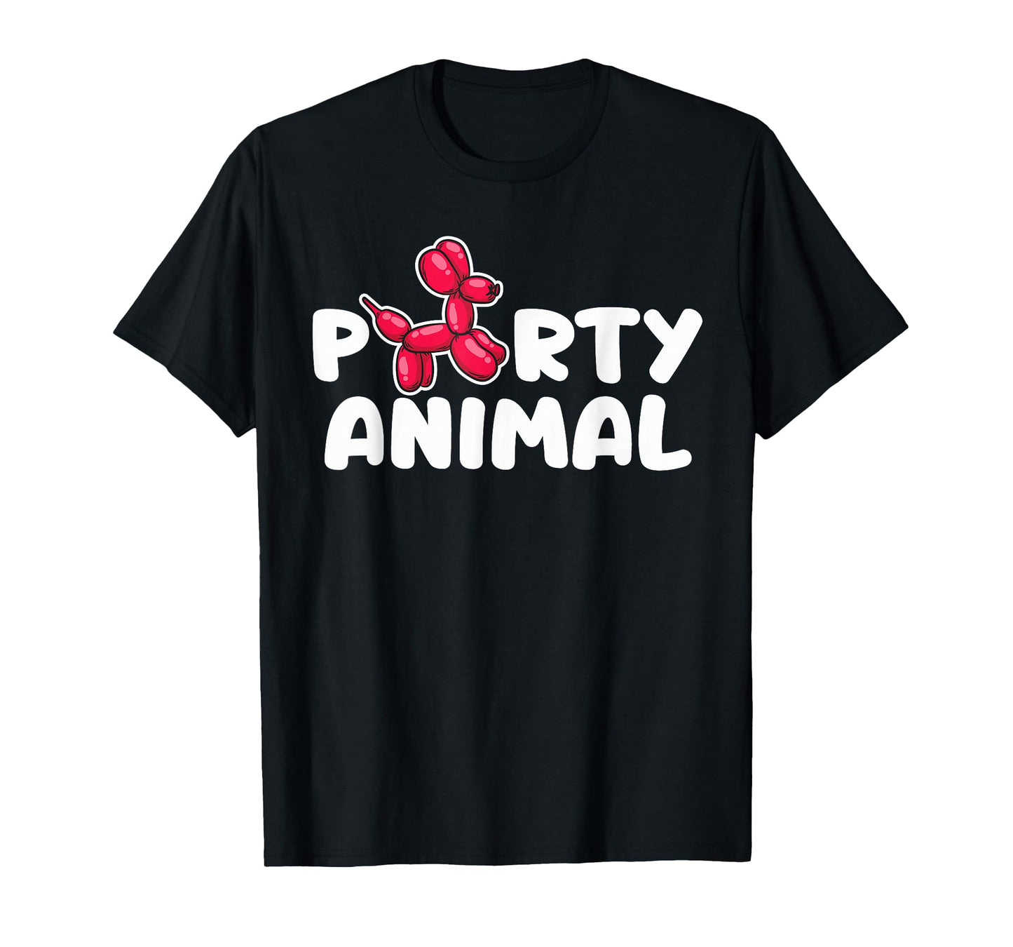 Party Animal - Red Balloon Dog Puppy Surprise T-Shirt