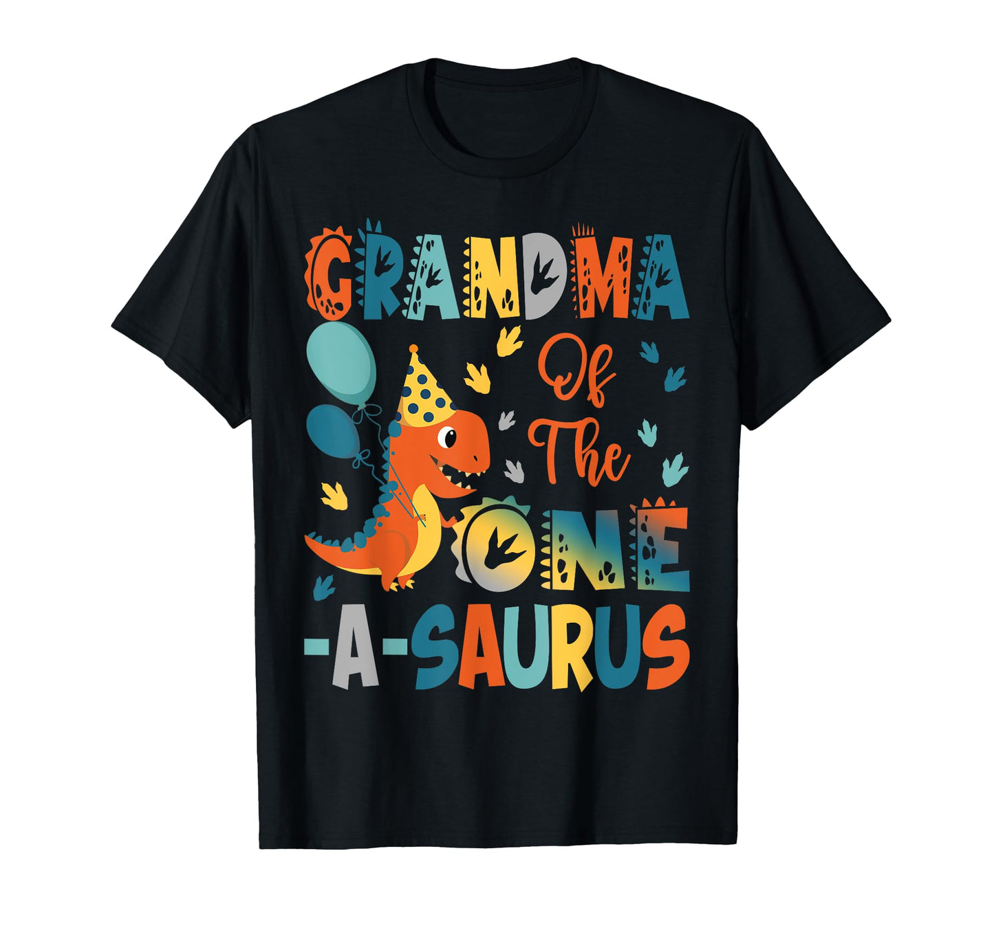 Grandma Of The One-A-Saurus 2Nd Birthday Dinosaur Party T-Shirt
