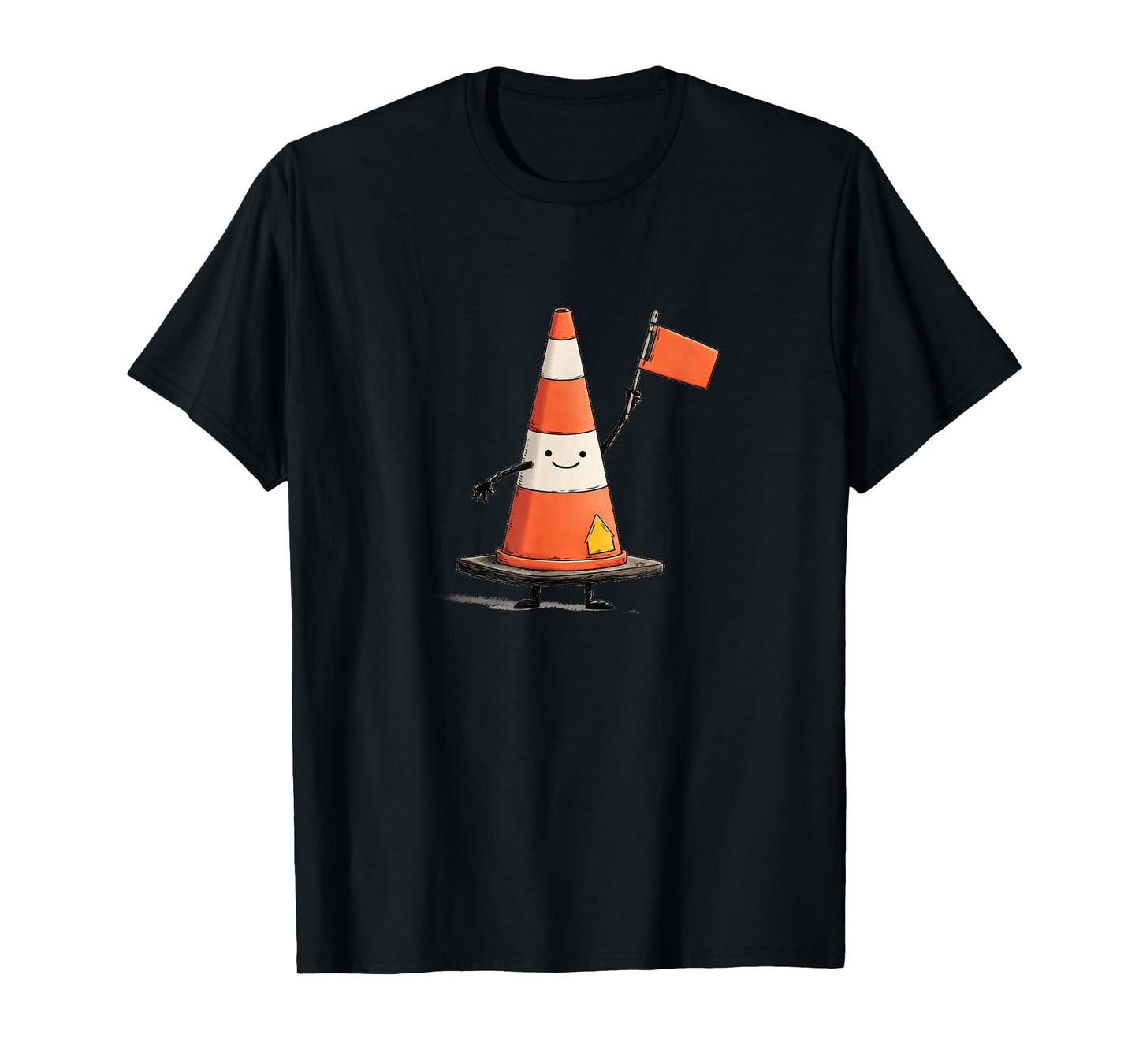 Amazing Traffic Cone with Flag Costume T-Shirt