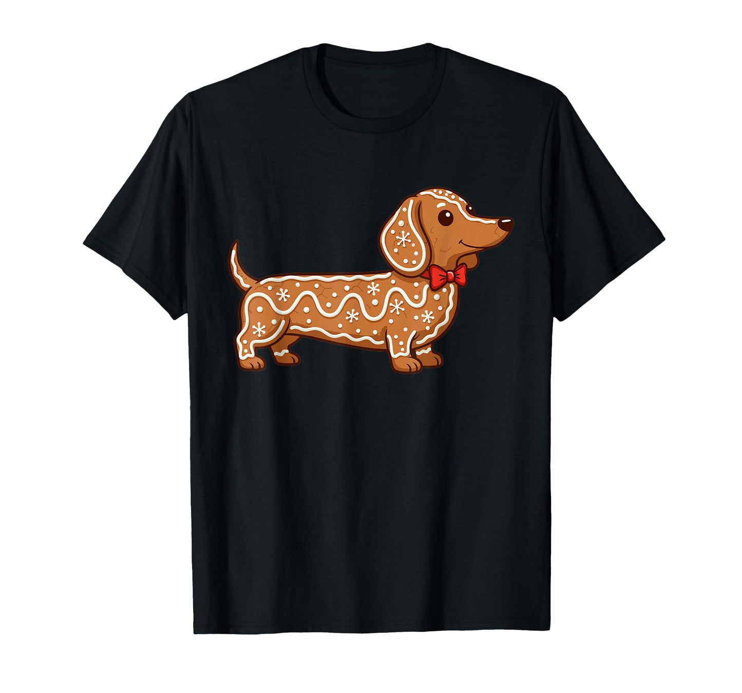 Dachshund Christmas Gingerbread Cookie Weiner Dog Lover T-Shirt