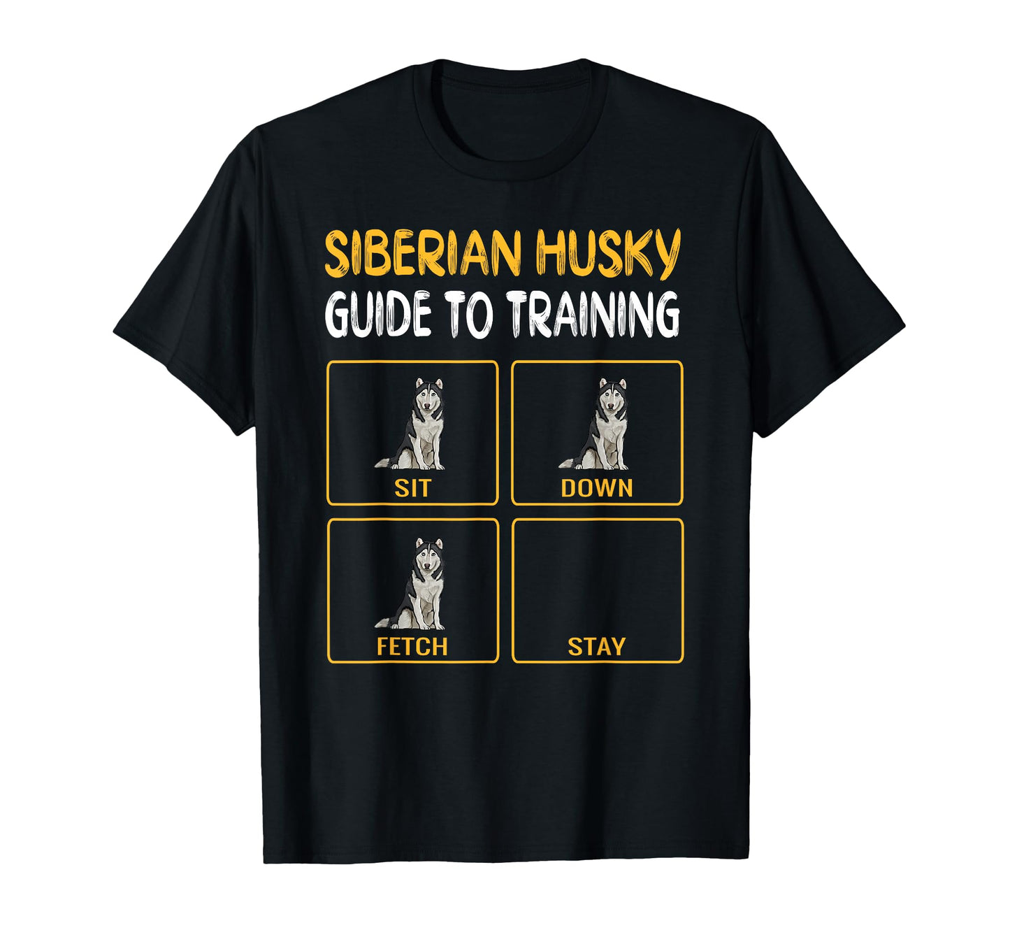 Funny Siberian Husky Guide to Training Dog Obedience T-Shirt