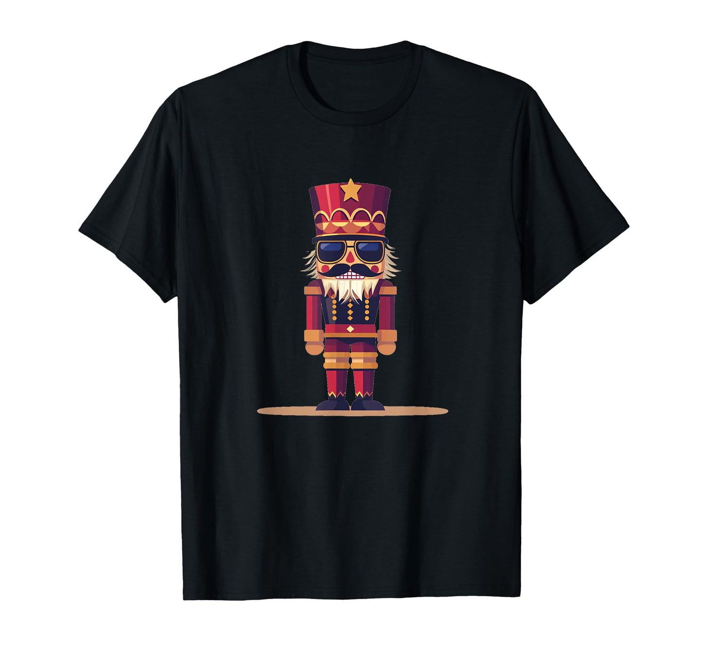 Traditional Nutcracker with Cool and Casual Sunglasses T-Shirt