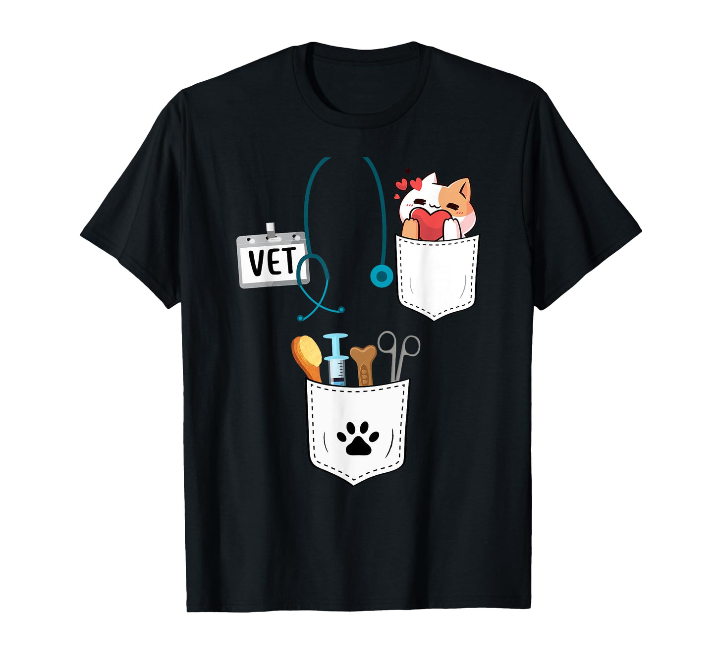 Vet Tech Veterinarian Halloween Costume For Adult Kids Women T-Shirt