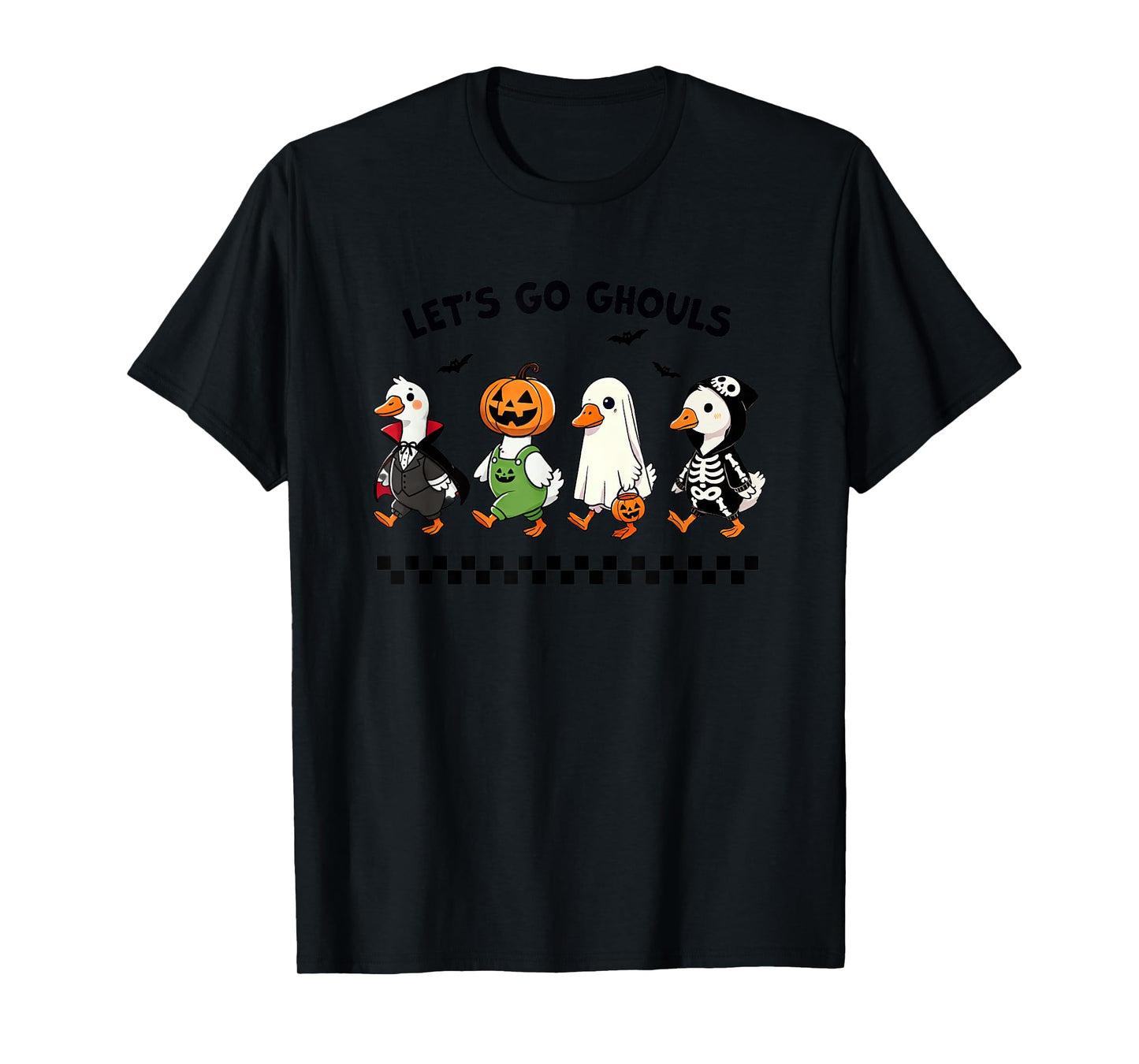 Let's Go Ghouls Duck Halloween Theme T-Shirt