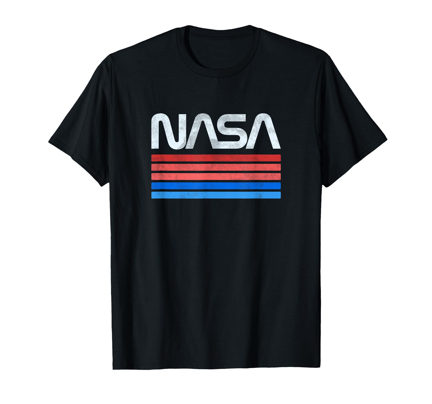 60s 70s Vintage Retro NASA Worm Logo Vintage NASA gift idea T-Shirt, Small, Black