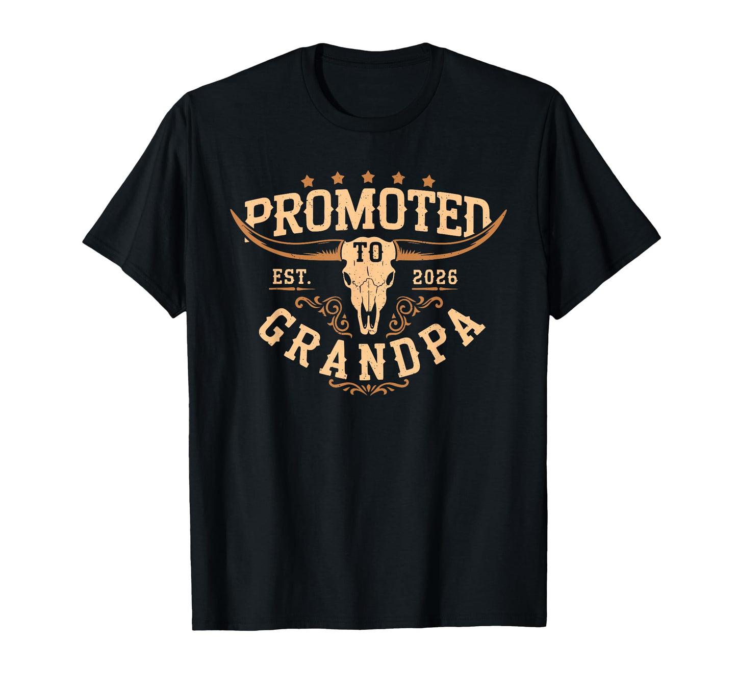 Promoted to Grandpa Est 2026 Cowboy First Time Grandpa 2026 T-Shirt