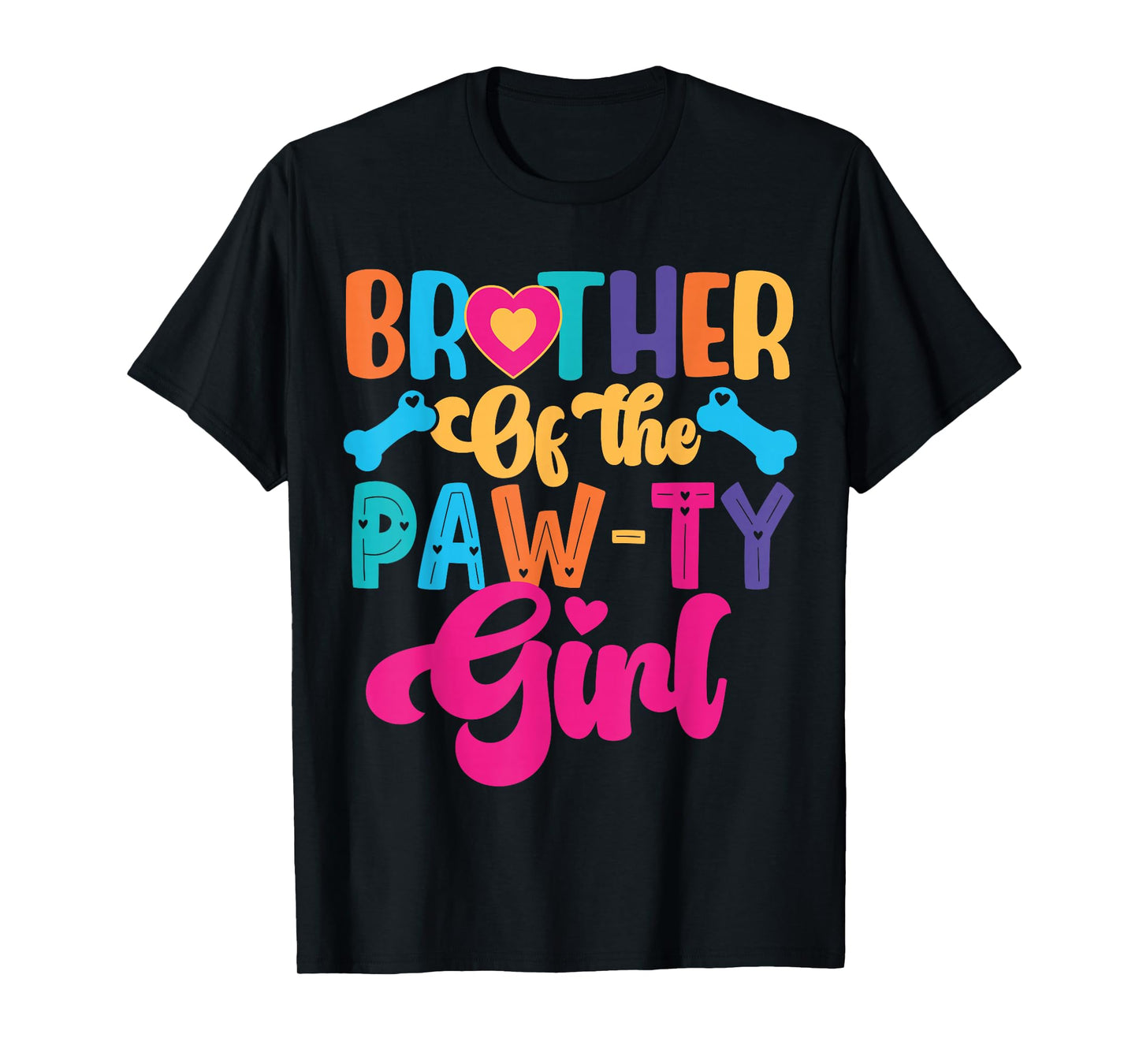 Brother Of The Birthday Girl Dog Paw Family Matching Party T-Shirt