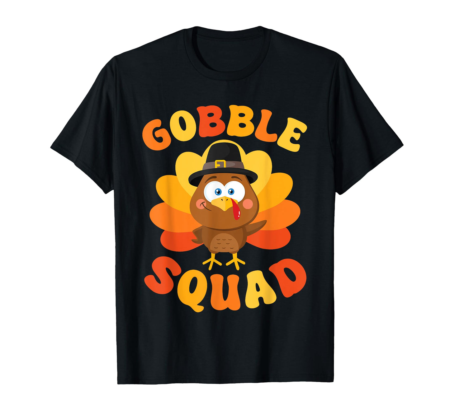 Gobble Squad Cute Turkey Thanksgiving T-Shirt