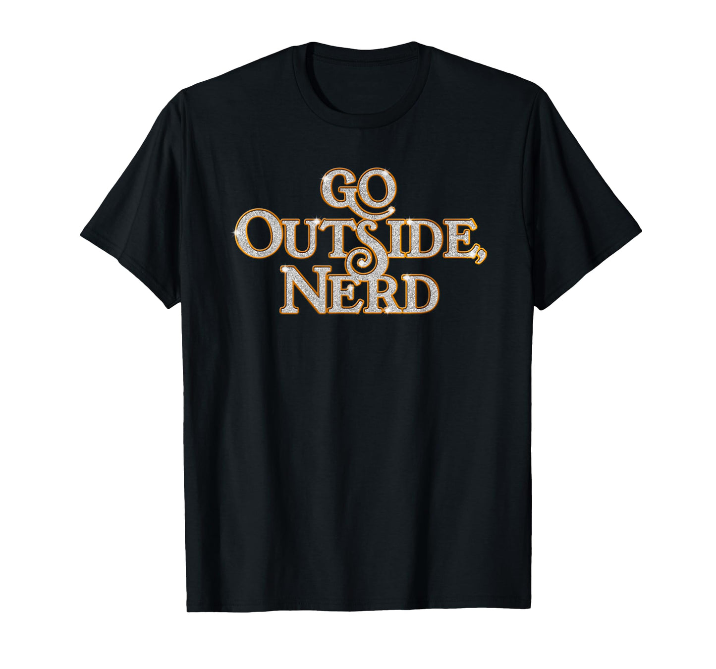 Go Outside Nerd Vintage Design Style Sarcastic Funny Music T-Shirt