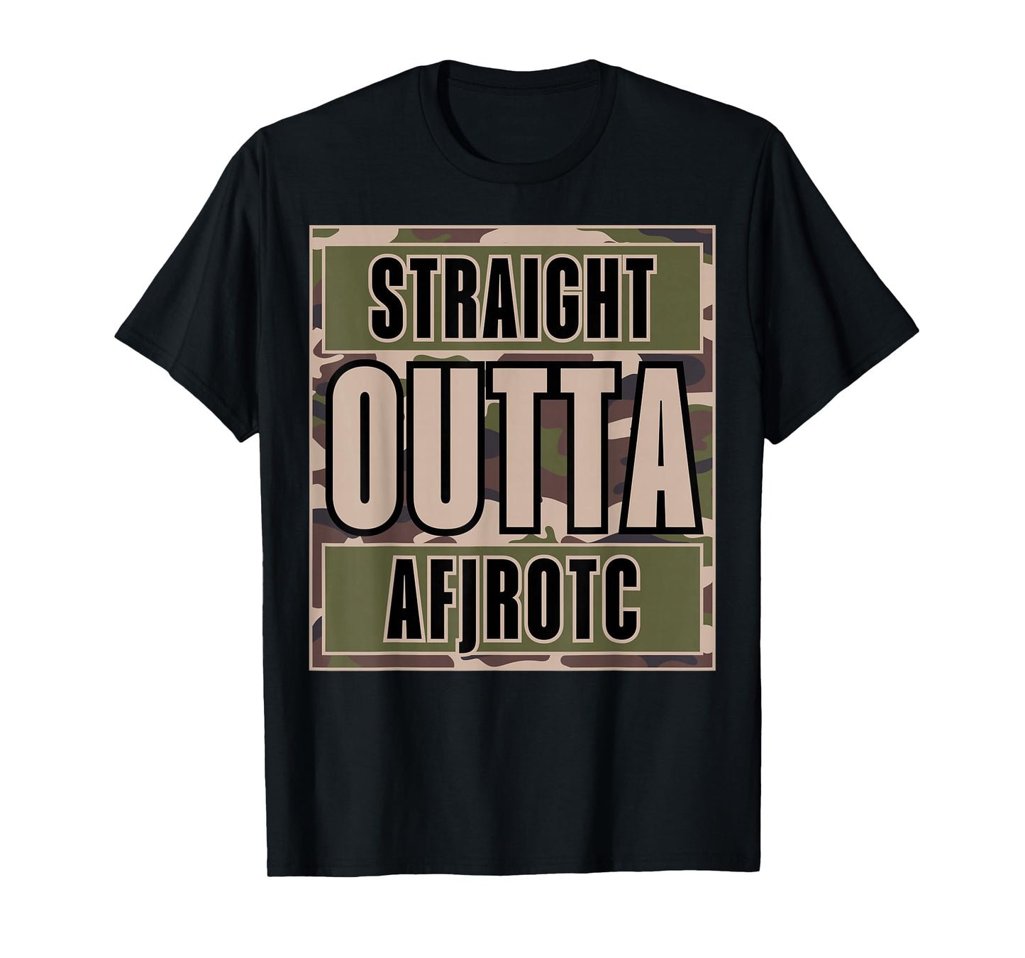 Straight Outta AFJROTC US Junior ROTC Cadet Funny AFJROTC T-Shirt