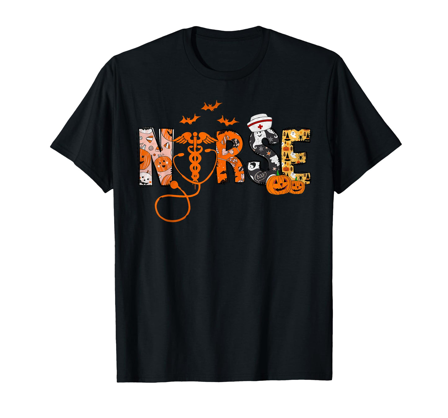 Nurse Halloween Scrub Top Women Coquette Bow T-Shirt