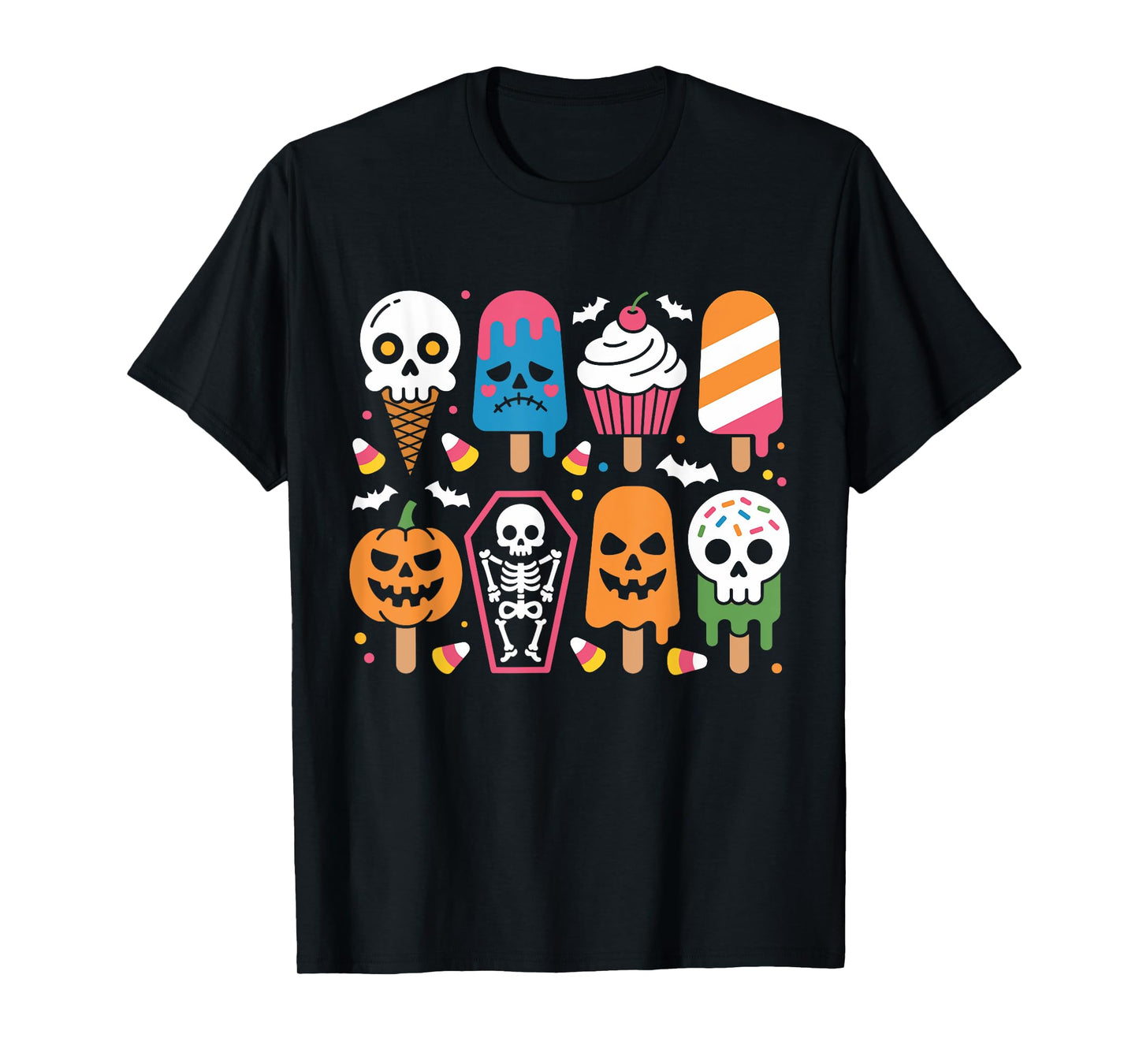 Halloween Summer Popsicle Halloween Ice Cream Summerween T-Shirt