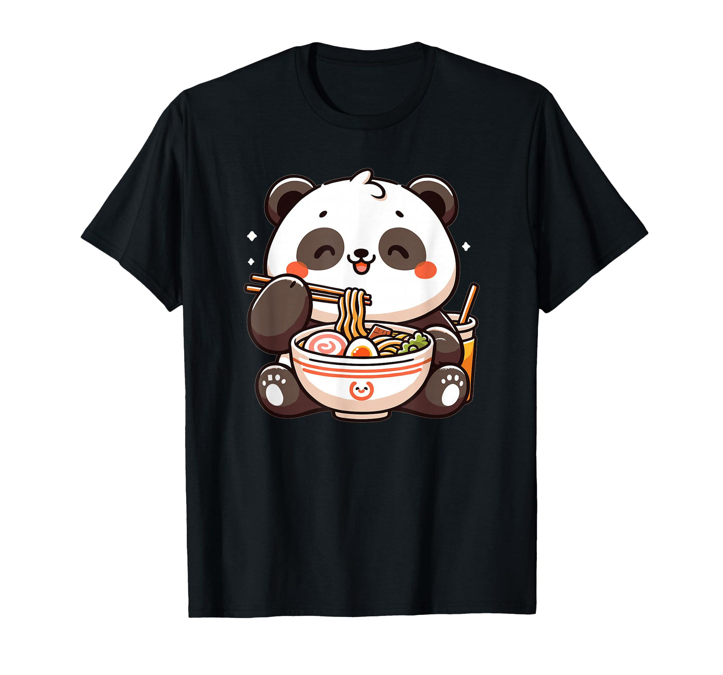 Cute Panda Eats Ramen Noodles Pandas Ramen T-Shirt