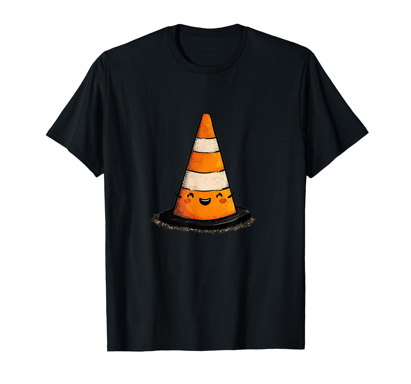 Cute Traffic Cone Graphic T-Shirt