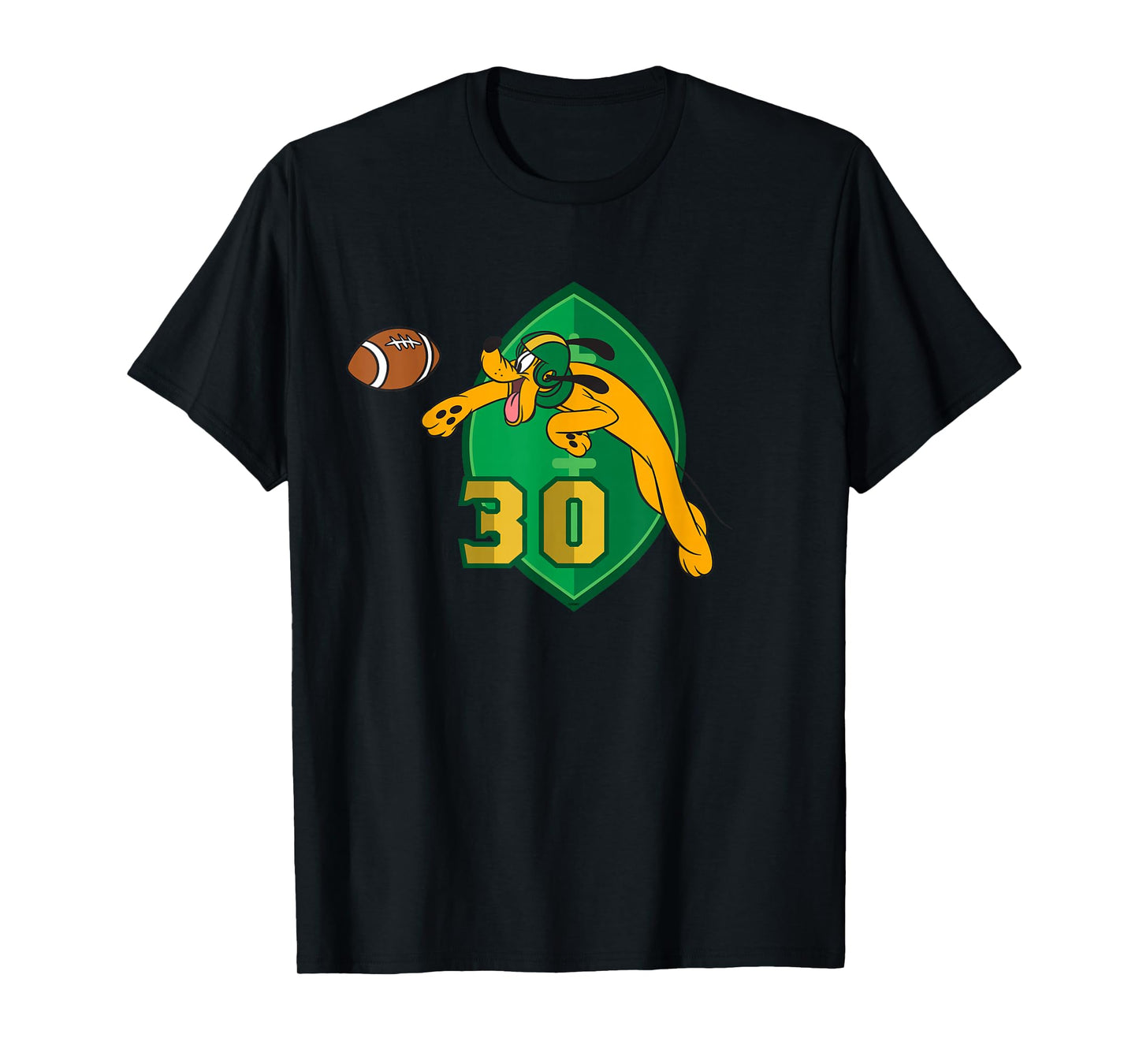 Disney Pluto #30 Football Catch Sports T-Shirt