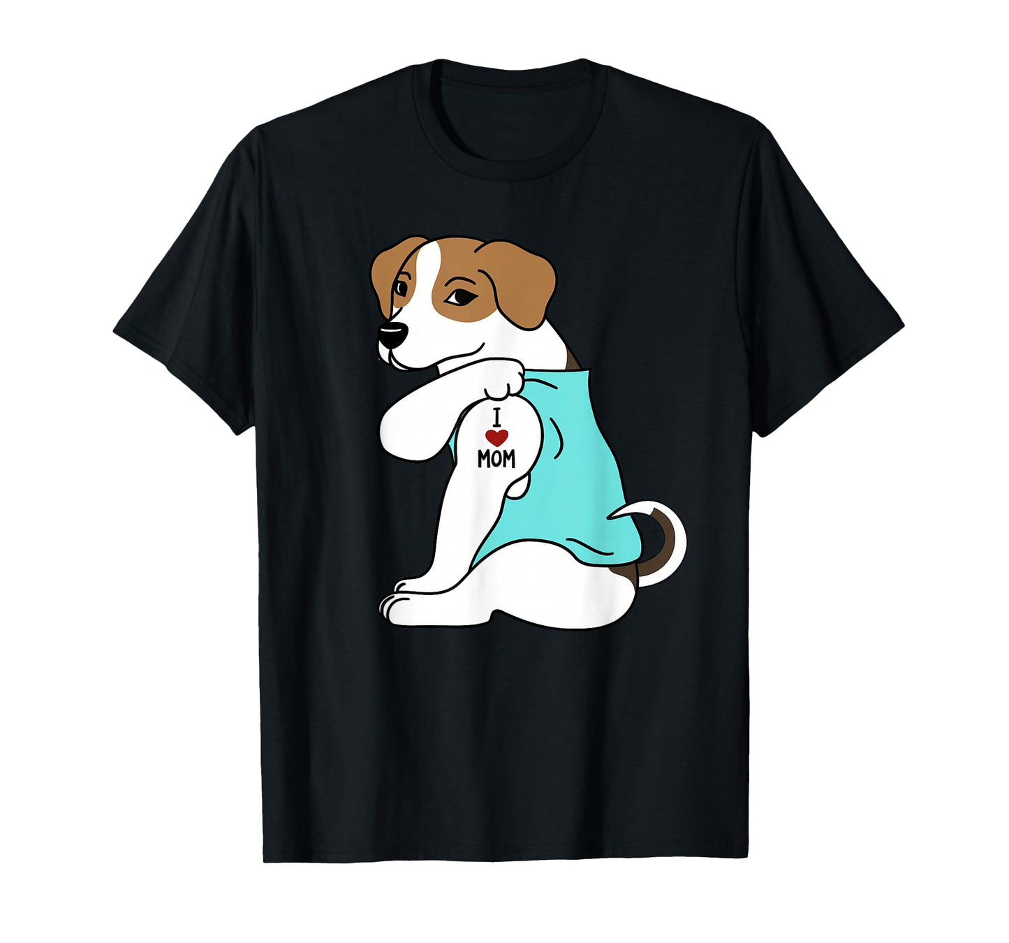 I Love Mom Tattoo Jack Russell Terrier Mother's Day Dog T-Shirt