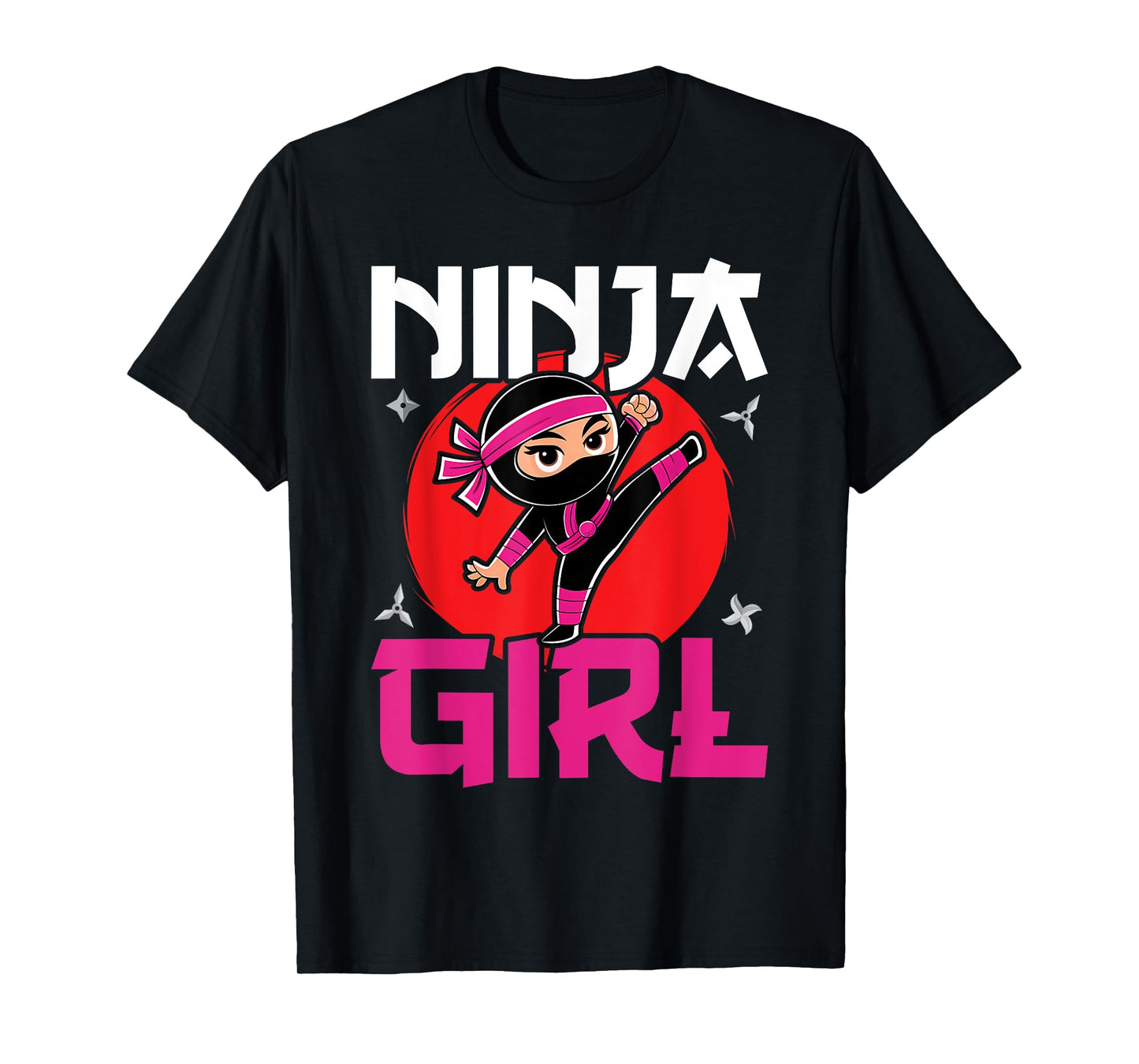 Cute Ninja Fighter Costume Ninja Girl T-Shirt