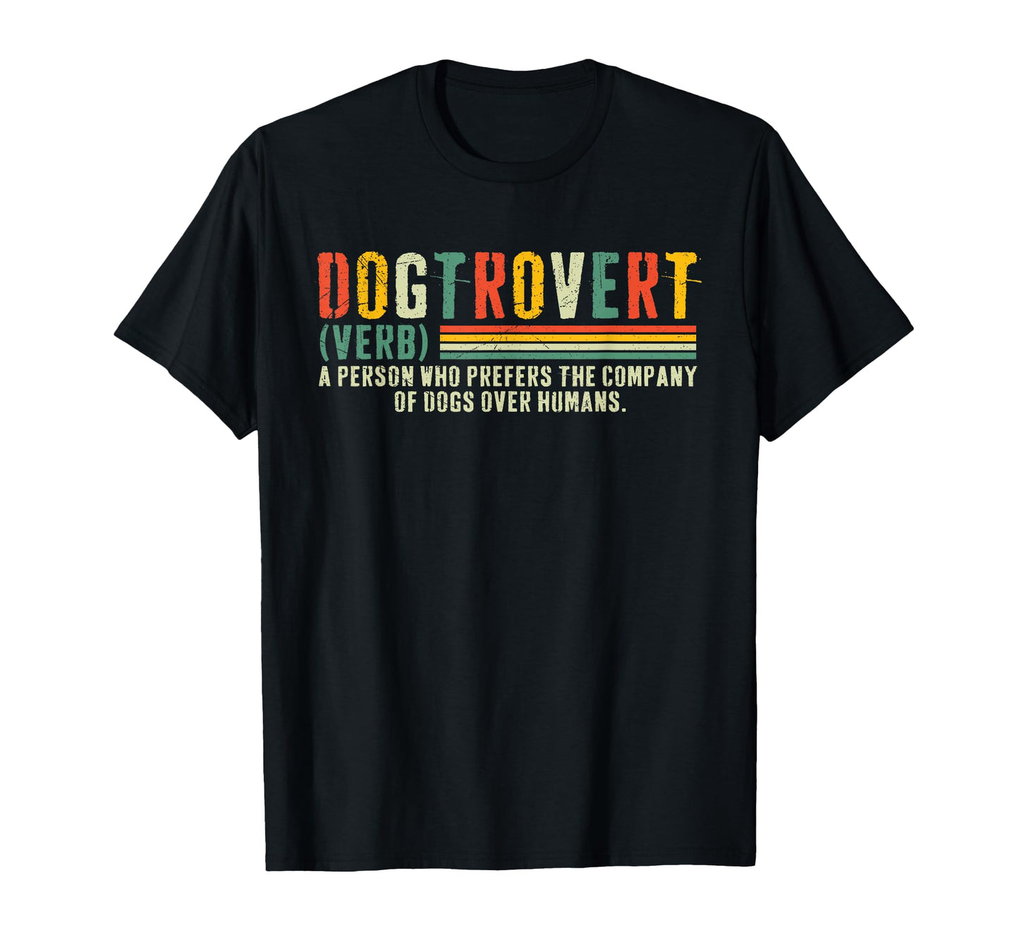 Dogtrovert Cool Vintage Dogtrovert Definition T-Shirt
