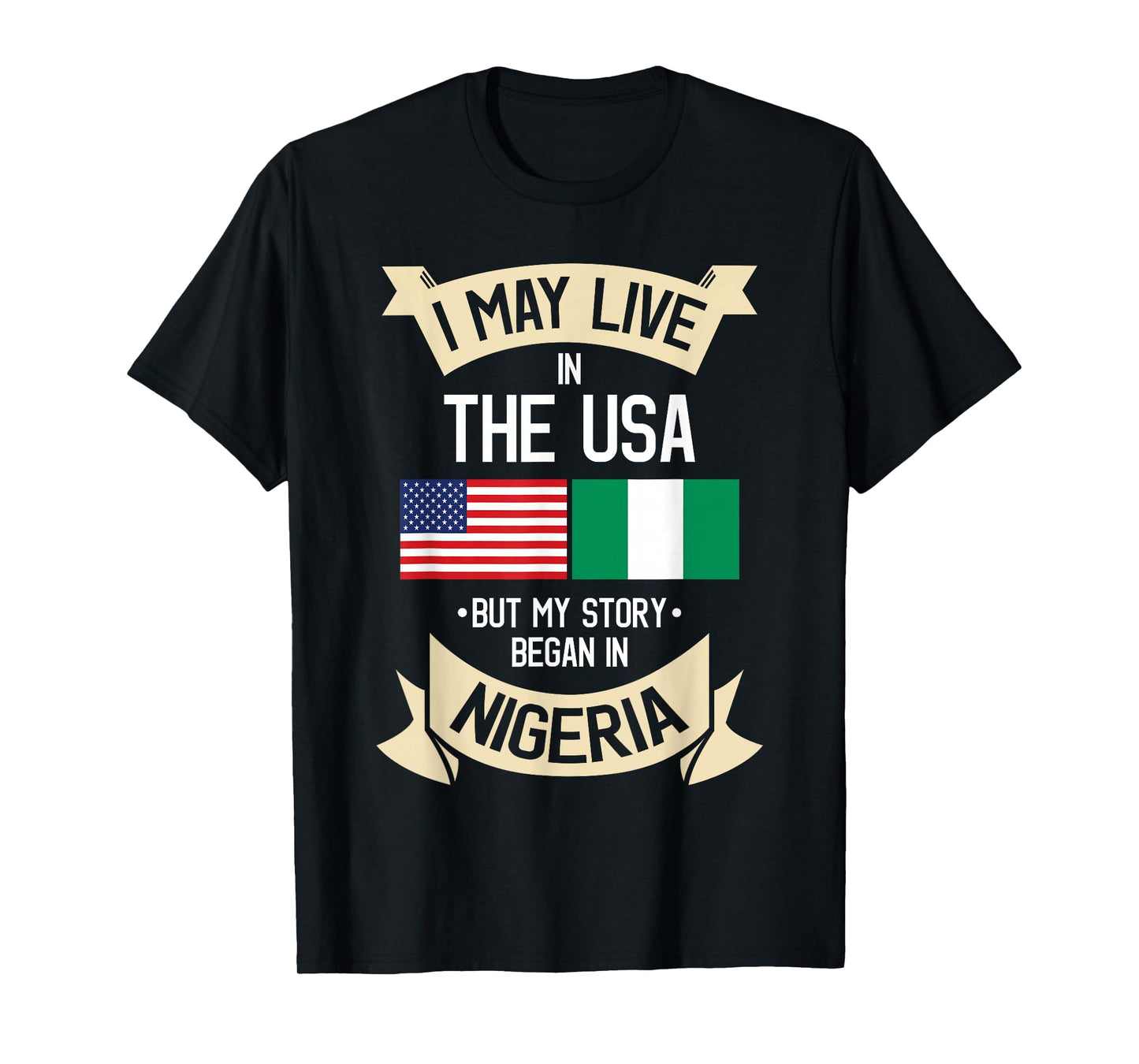 Nigeria American Flag USA Nigerian Roots Gifts T-Shirt