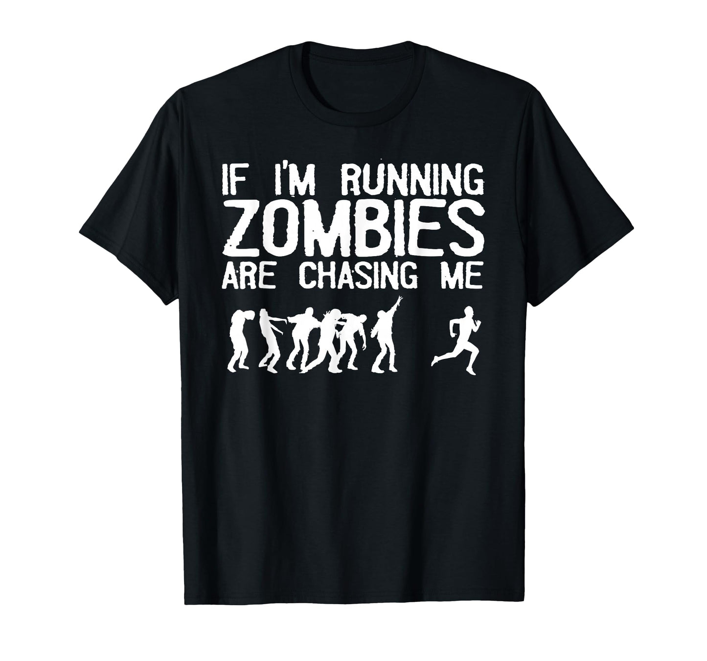 Zombie Running Design For Men Women Halloween Funny Running T-Shirt