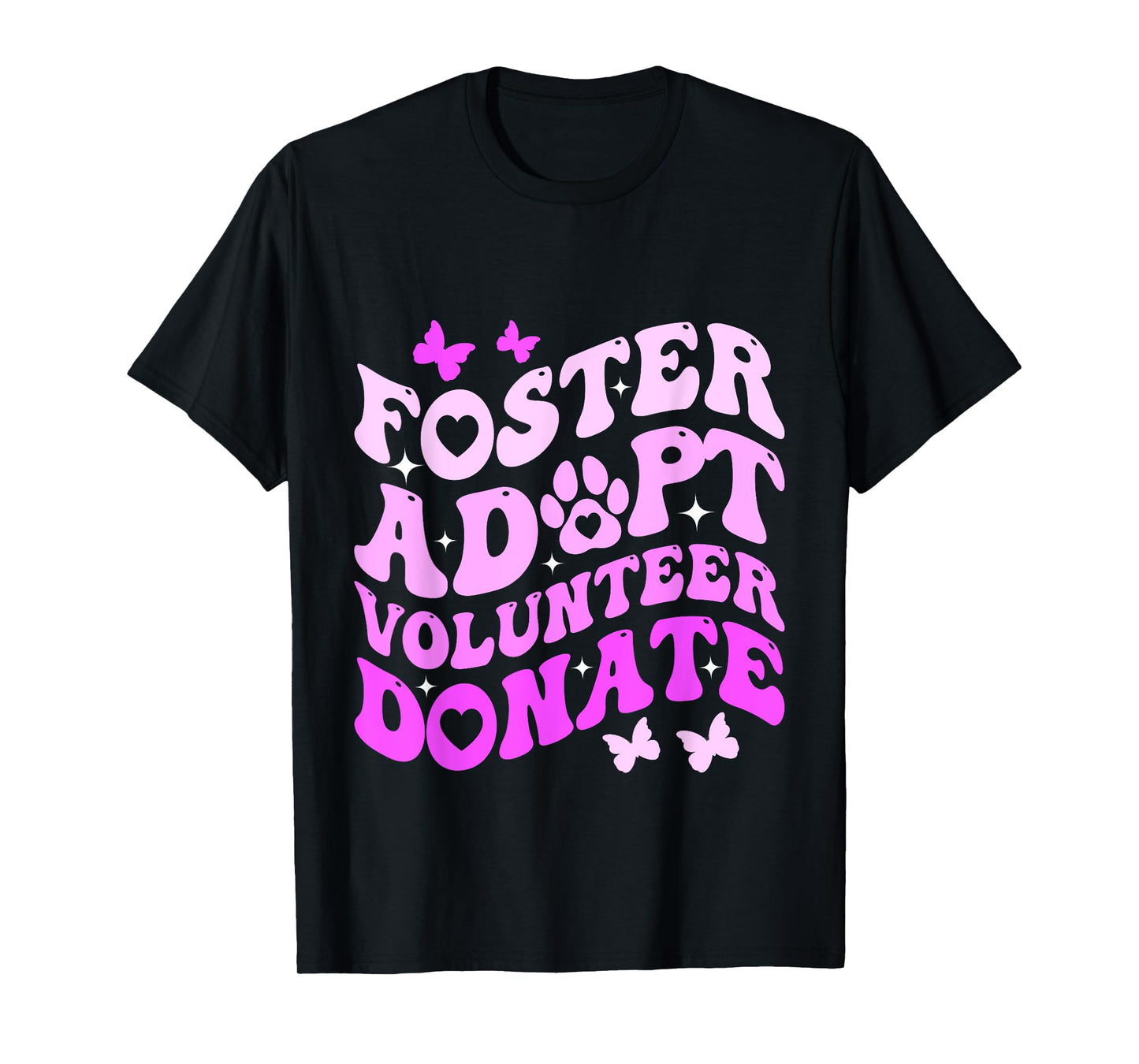 Groovy Foster Adopt Volunteer Donate Animal Rescue Dog Lover Men Women T-Shirt