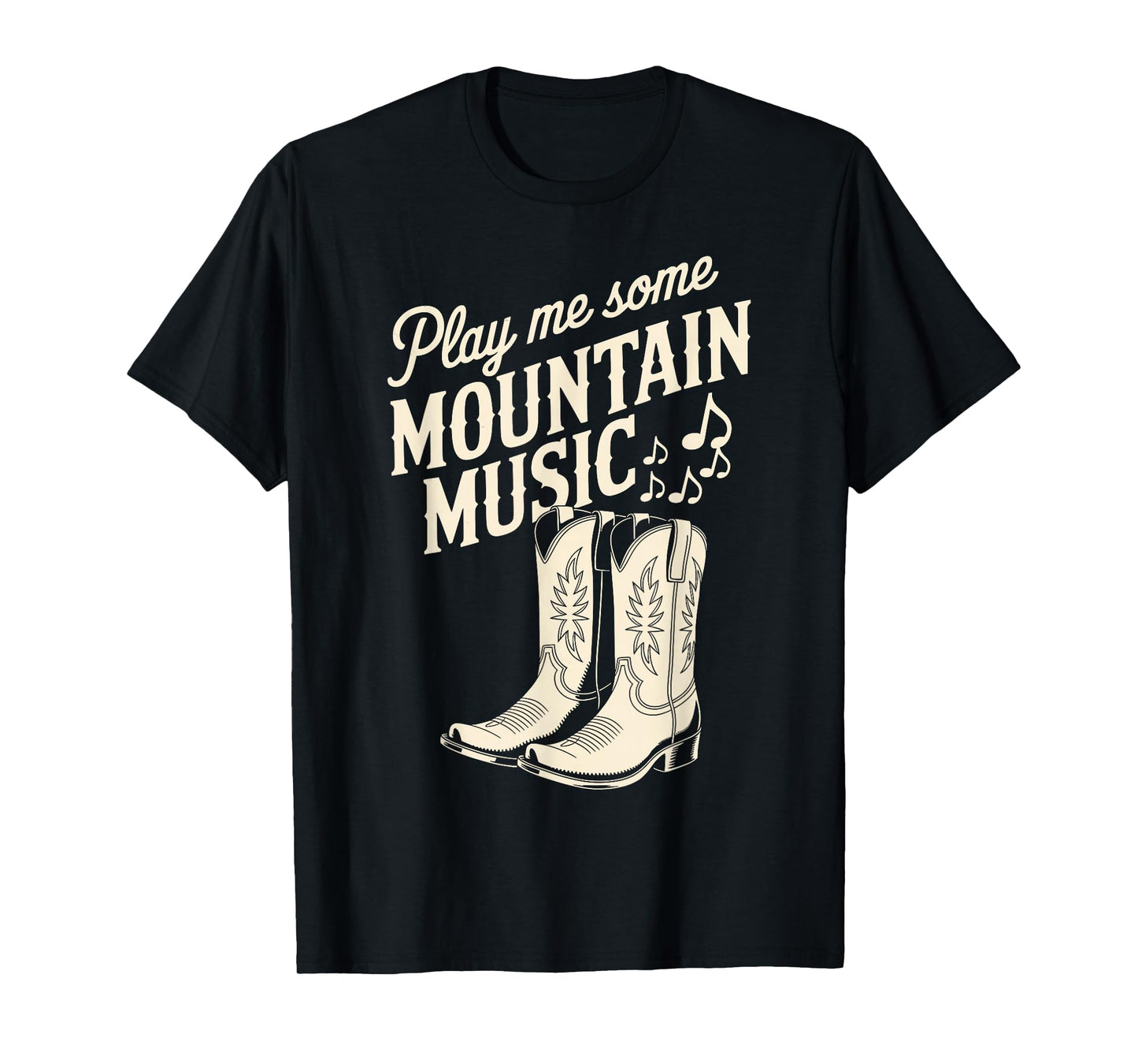 Play Me Some Mountain Music Retro Country Western T-Shirt