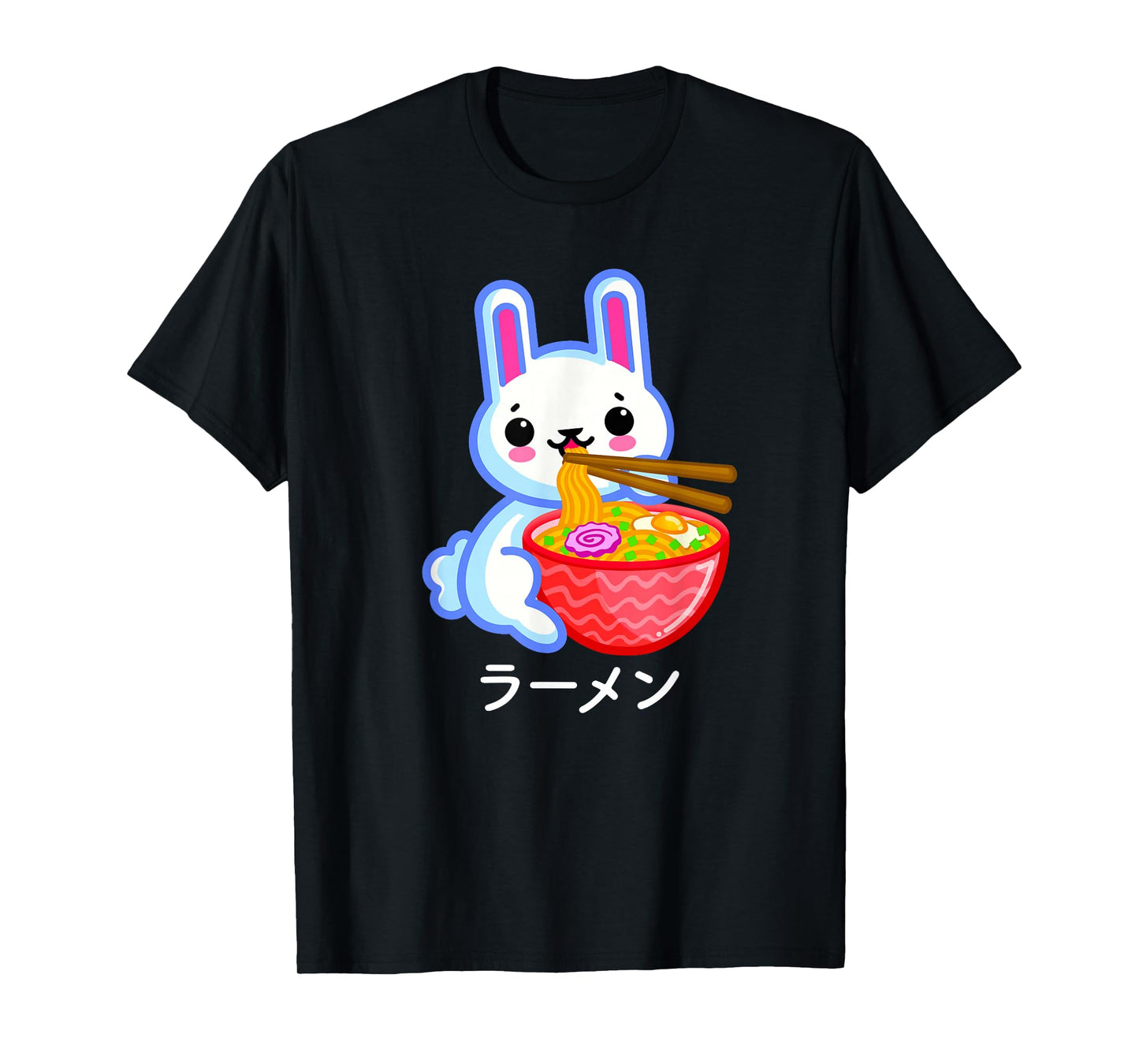 Rabbit Ramen Noodles Cute Bunny Lover Kawaii Japanese Anime T-Shirt