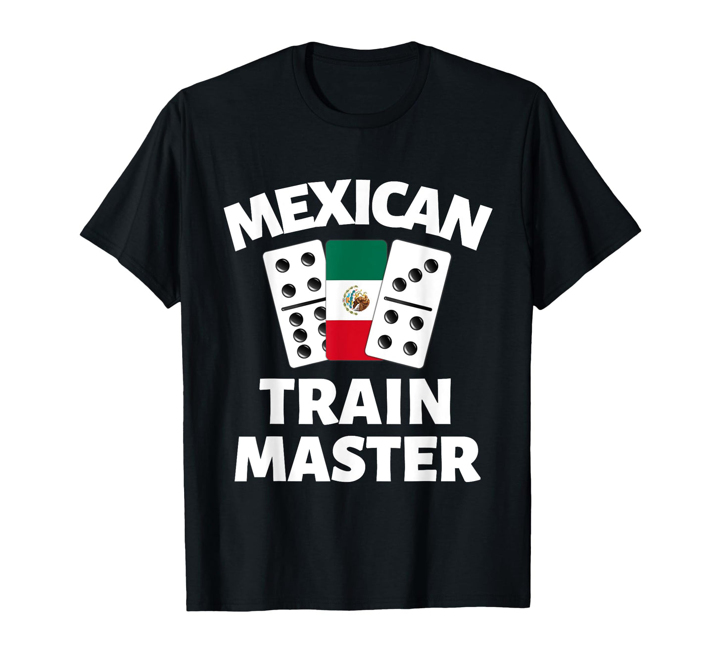 Dominoes Mexico Flag Dominoe Game Mexican Train Master T-Shirt