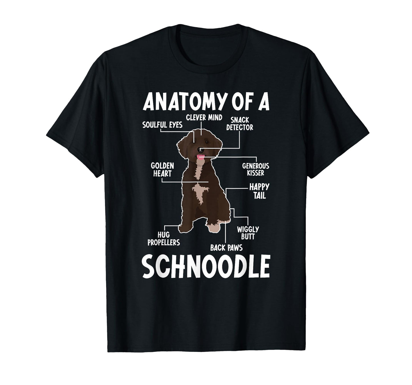 Anatomy Of A Schnoodle Dog Schnoodle Owner Schnoodle Dad T-Shirt