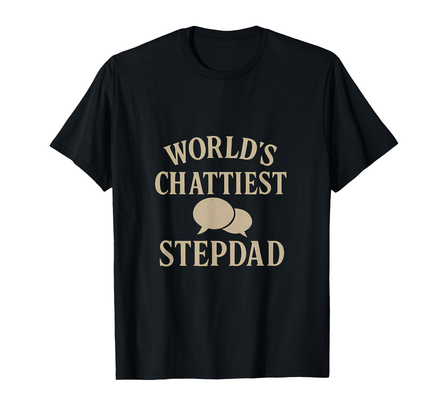 World's Chattiest Stepdad Vintage Gold Emblem T-Shirt