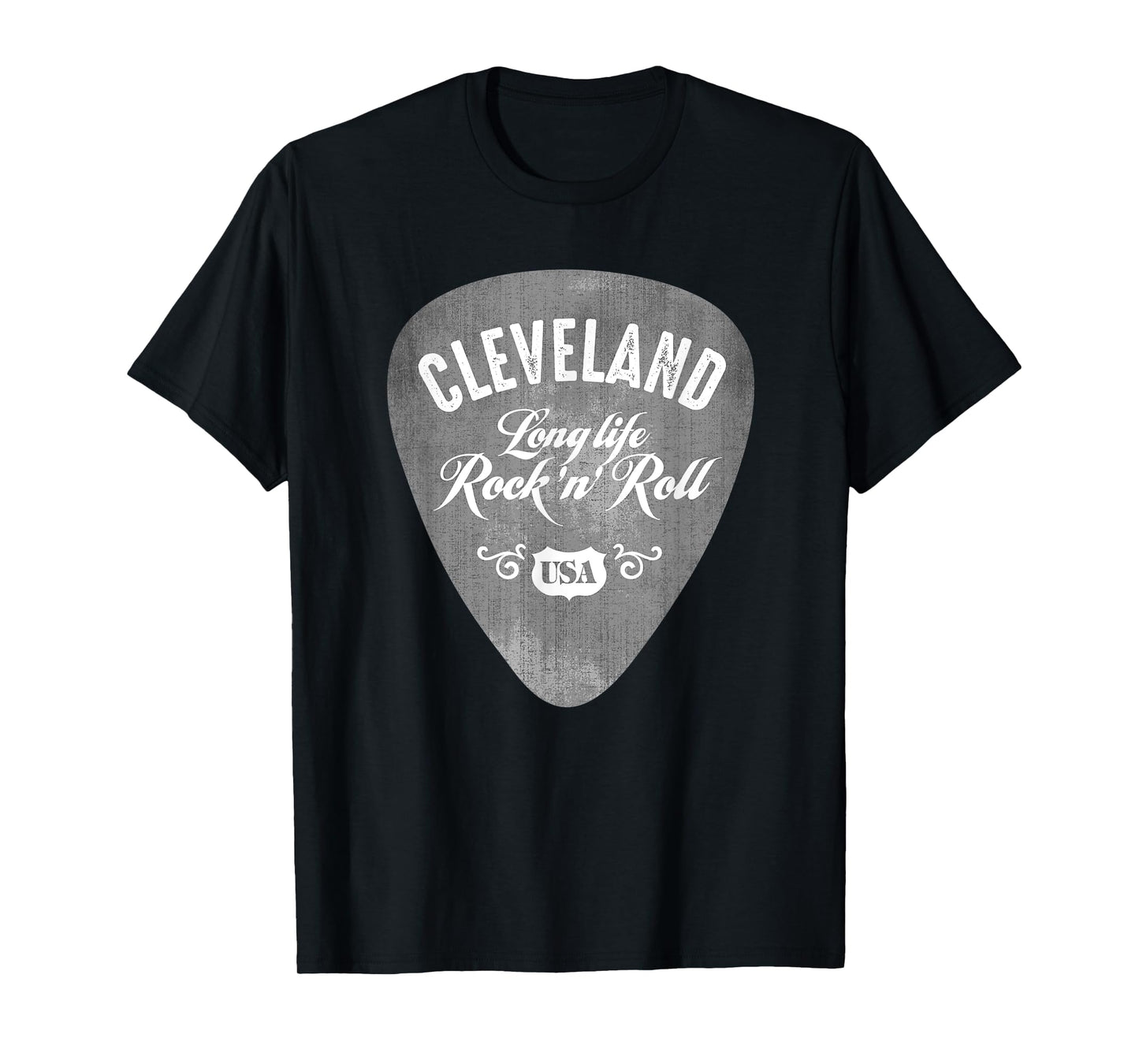 Cleveland Rock And Roll USA Guitar Pick Vintage T-Shirt