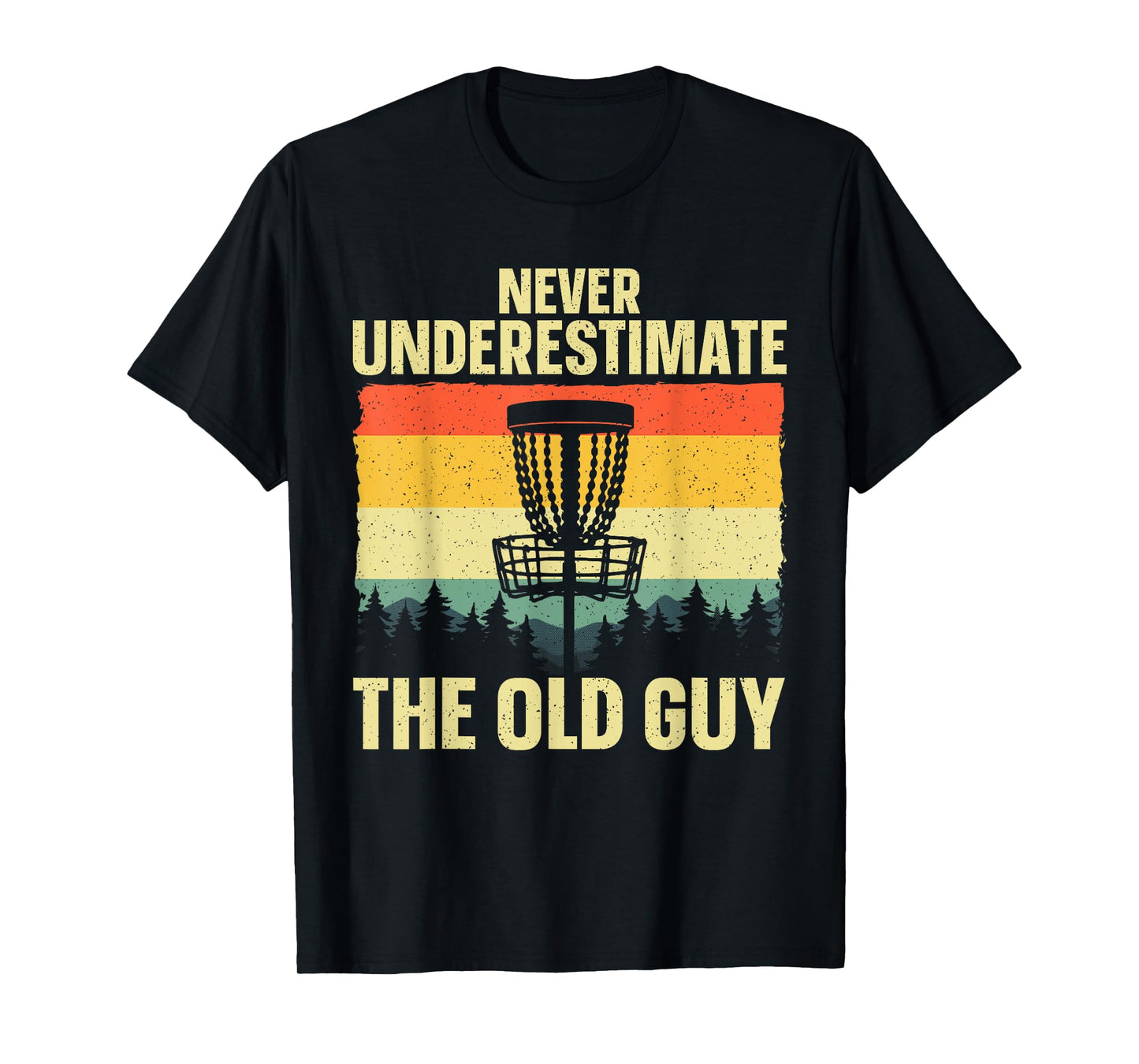 Disc Golf Art For Grandpa Men Dad Disc Golf Player Disc Golf T-Shirt