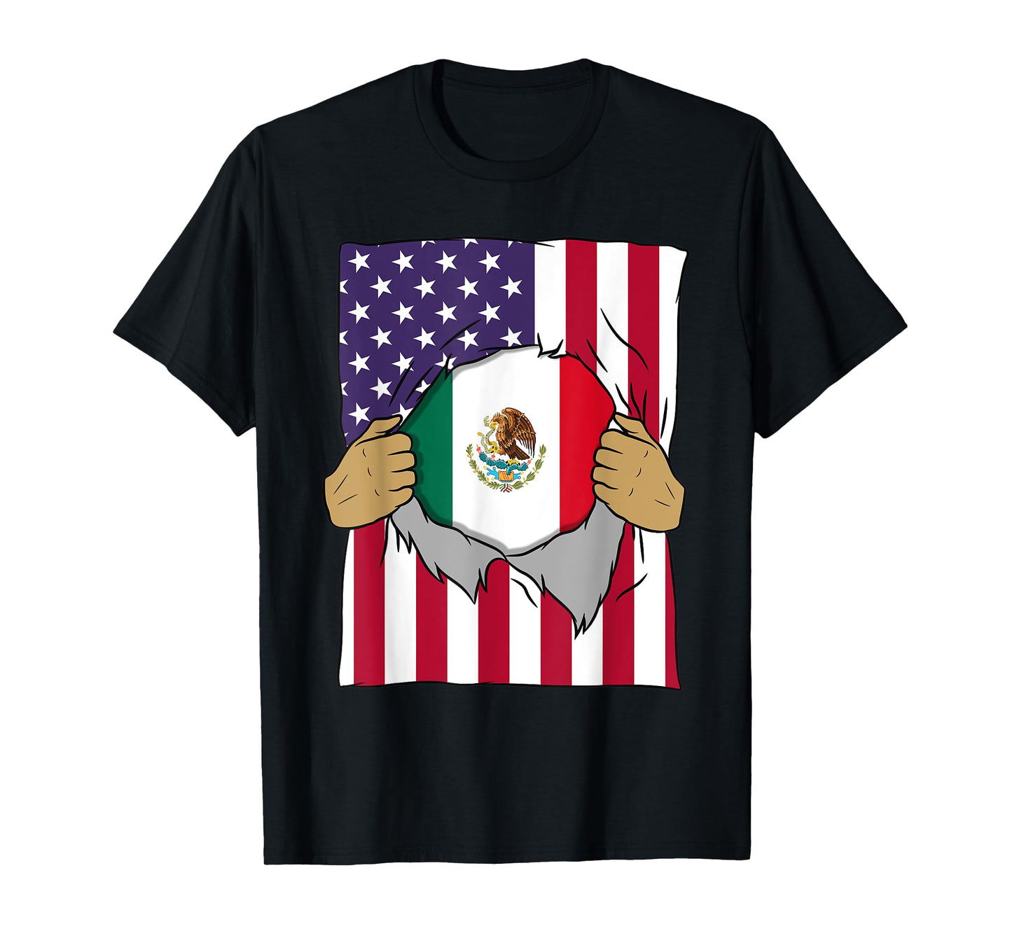 Mexico Flag Blood Inside Me Home Pride Mexican American Gift T-Shirt