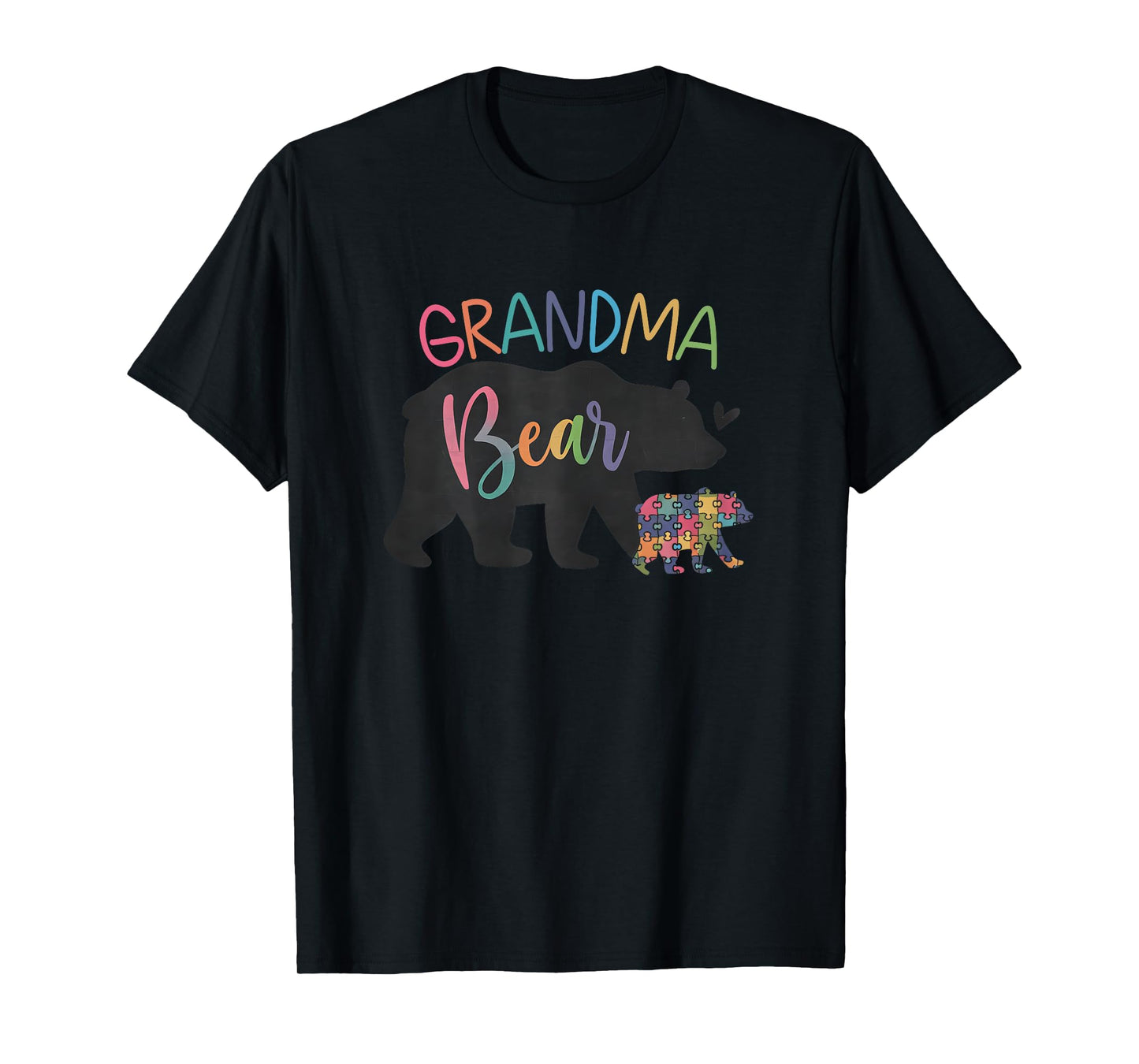 Grandma Bear Love Support Autism Awareness Bear Family T-Shirt