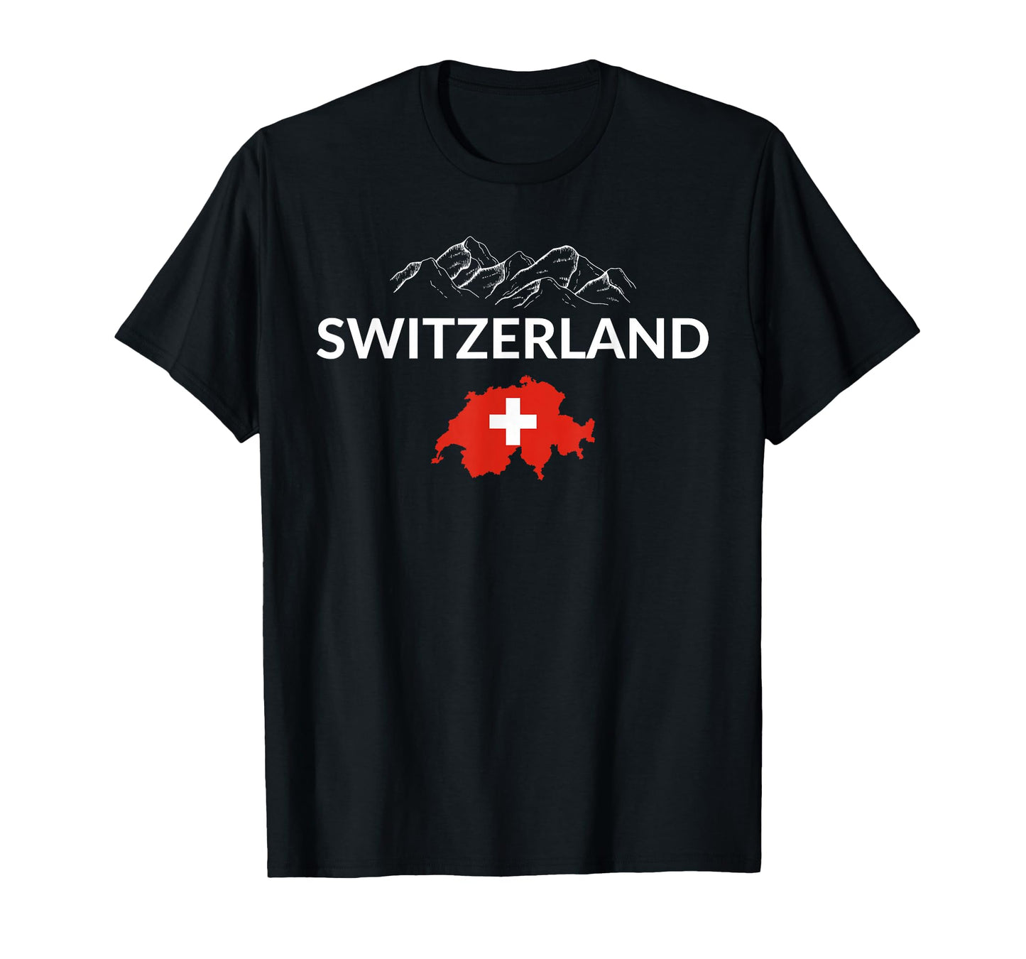 Switzerland Flag Hiking Holiday Switzerland Swiss Flag T-Shirt